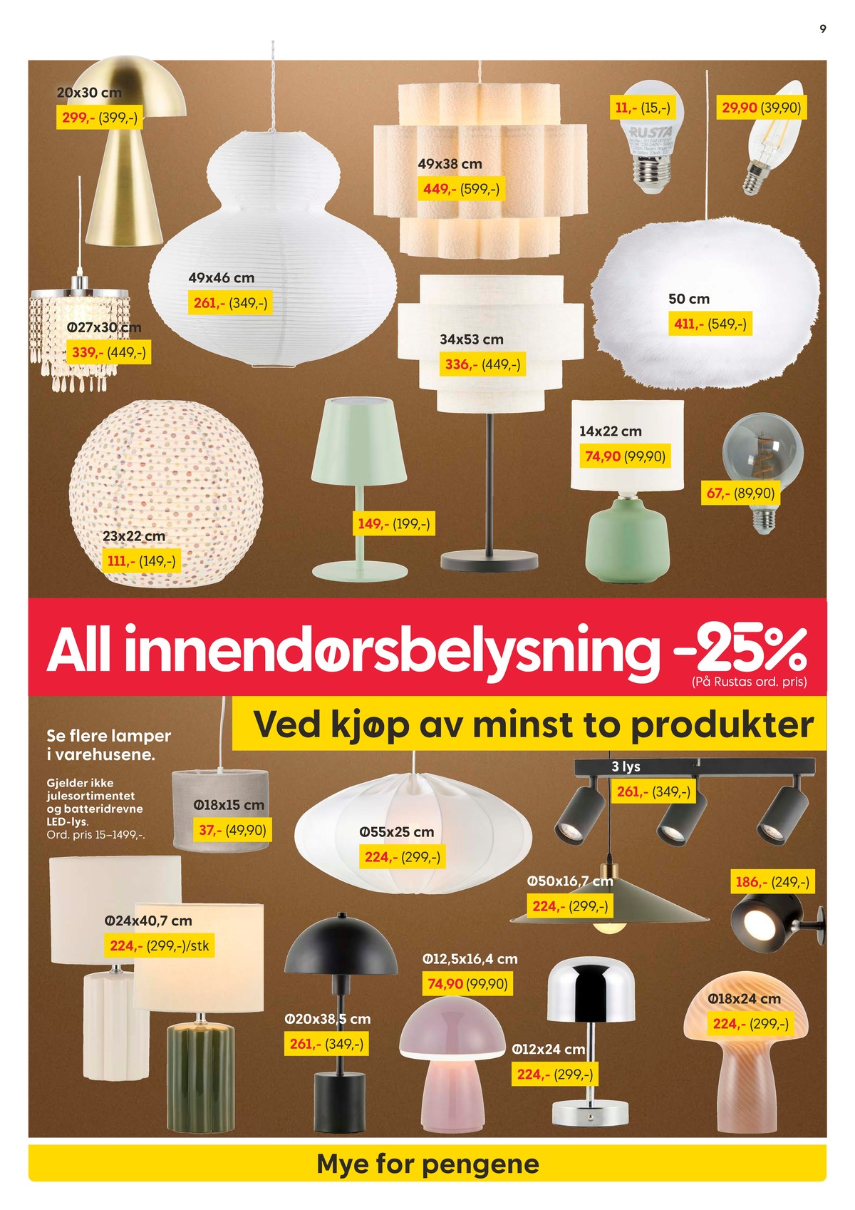 Se Rusta kundeavis for uke 40 på Tilbudsuken.no. Se gode tilbud på mange varer, f.eks. bordlampe ukjent eller pendel ukjent. Les kundeavisen her! Side 9