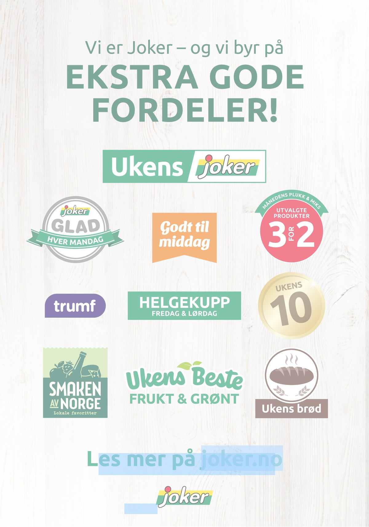 Se Joker kundeavis for uge 40 på Tilbudsuken.no. Se gode tilbud på mange varer. Les kundeavisen her! Side 29