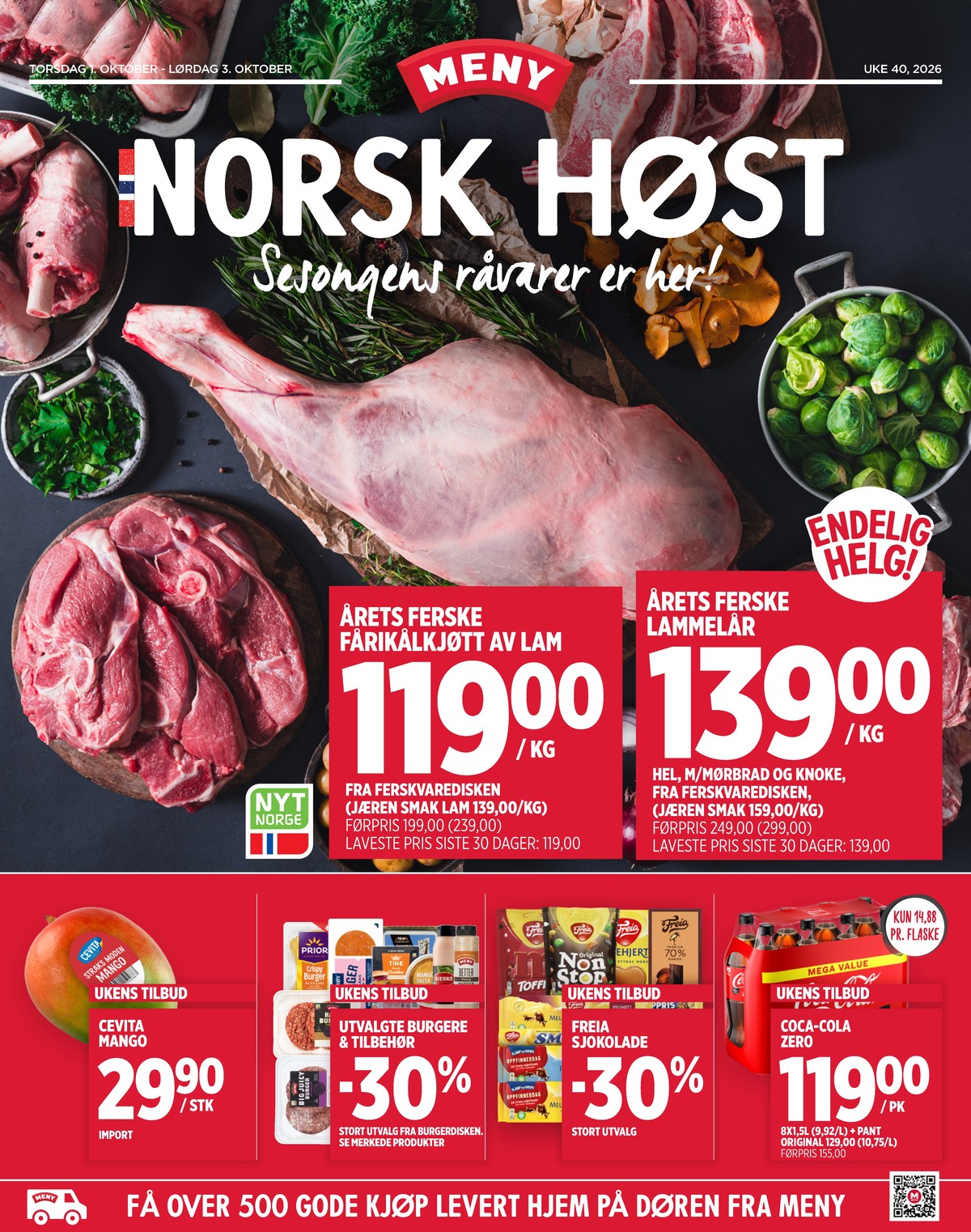 Se Meny kundeavis for uge 40 på Tilbudsuken.no. Se gode tilbud på mange varer. Les kundeavisen her! Side 1
