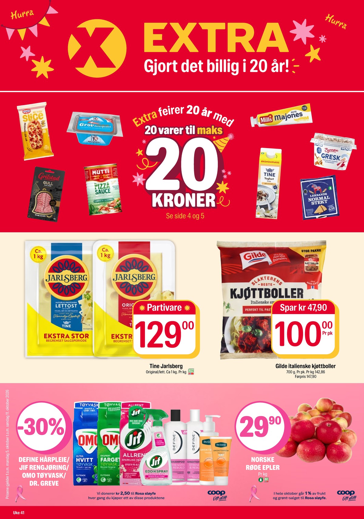 Se Coop Extra kundeavis for uge 41 på Tilbudsuken.no. Se gode tilbud på mange varer. Les kundeavisen her! Side 1