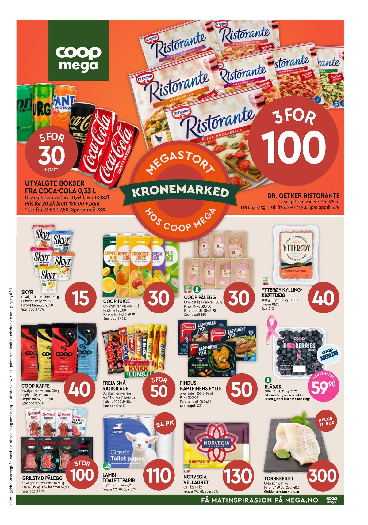 Se Coop Mega kundeavis for uge 41 på Tilbudsuken.no. Se gode tilbud på mange varer. Les kundeavisen her! Side 1