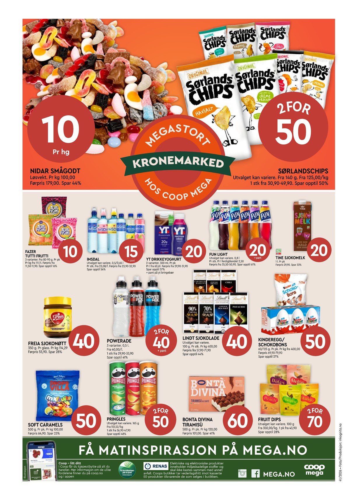 Se Coop Mega kundeavis for uge 41 på Tilbudsuken.no. Se gode tilbud på mange varer. Les kundeavisen her! Side 8