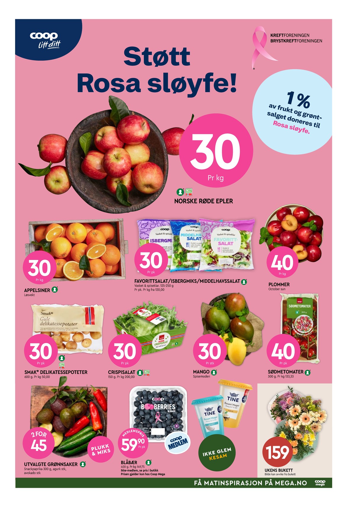 Se Coop Mega kundeavis for uke 41 på Tilbudsuken.no. Se gode tilbud på mange varer, f.eks. epler ukjent eller plommer ukjent. Les kundeavisen her! Side 7
