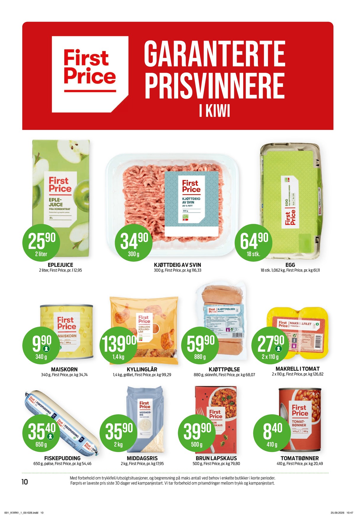 Se Kiwi kundeavis for uke 41 på Tilbudsuken.no. Se gode tilbud på mange varer, f.eks. eplejuice first price eller mais first price. Les kundeavisen her! Side 10