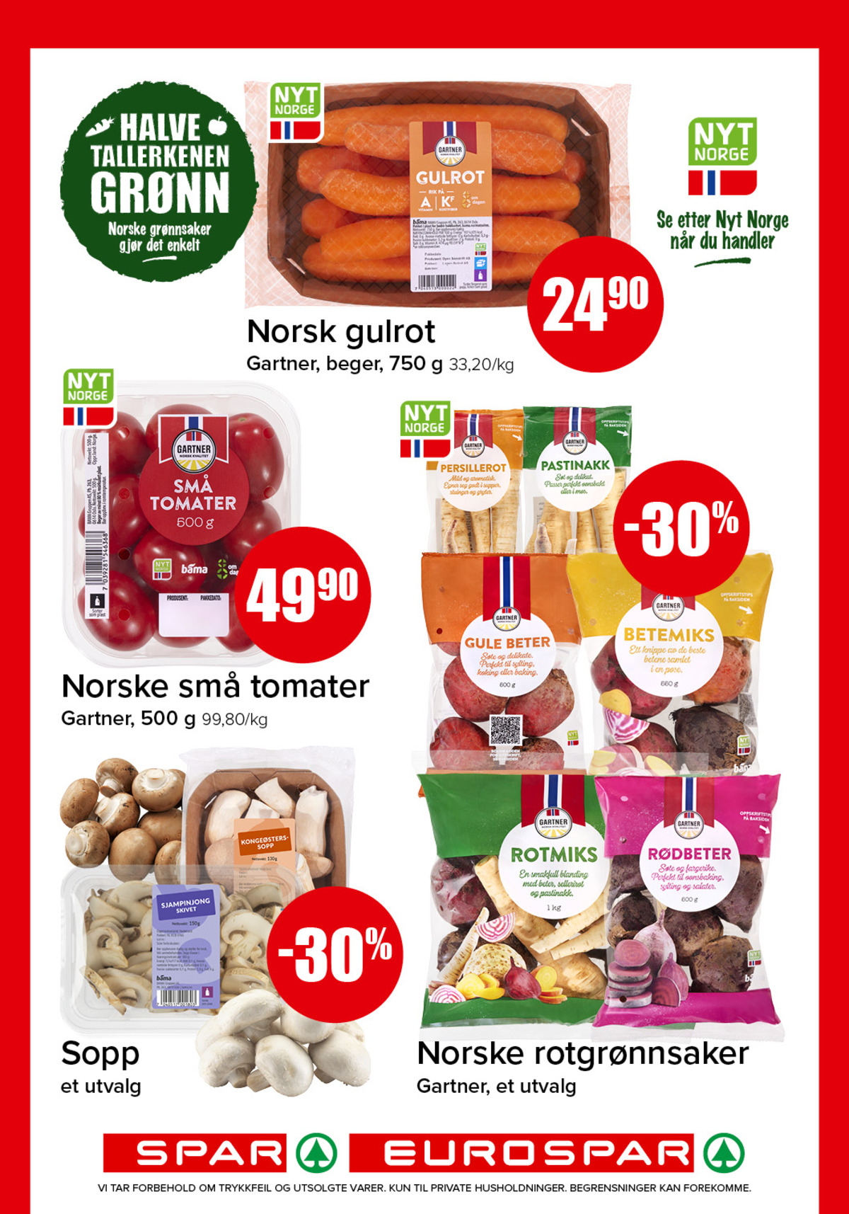 Se Spar - Eurospar kundeavis for uke 41 på Tilbudsuken.no. Se gode tilbud på mange varer, f.eks. gulrøtter gartner eller tomater gartner. Les kundeavisen her! Side 3