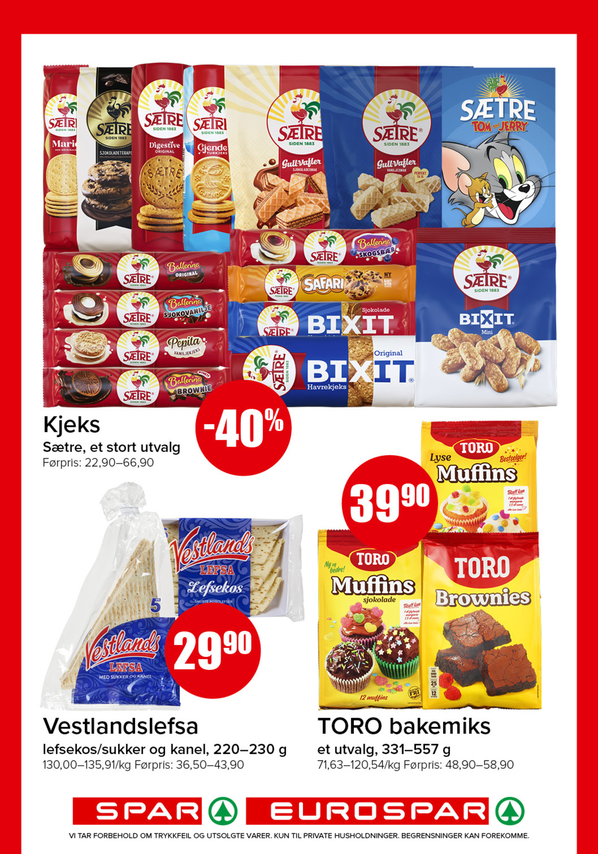 Se Spar - Eurospar kundeavis for uke 41 på Tilbudsuken.no. Se gode tilbud på mange varer, f.eks. kjeks snackers eller sjokolade cookies safari. Les kundeavisen her! Side 10