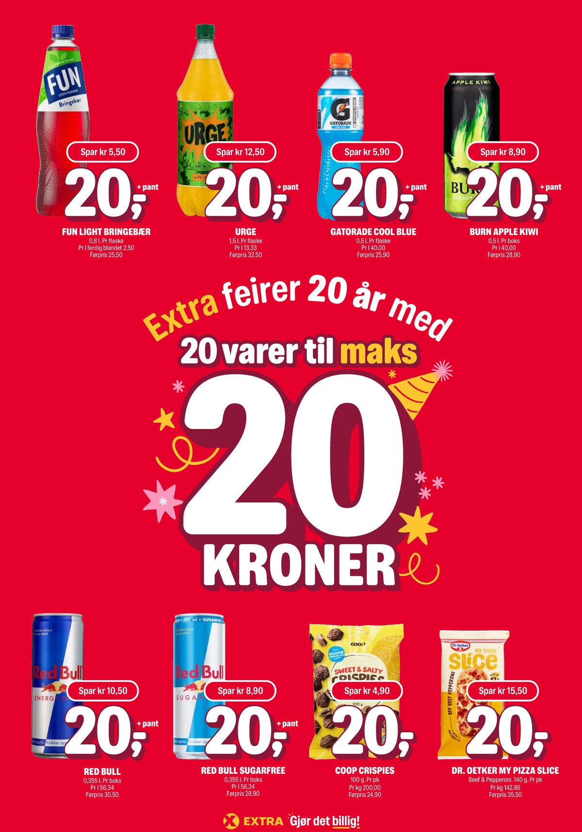 Se Coop Extra kundeavis for uke 42 på Tilbudsuken.no. Se gode tilbud på mange varer, f.eks. bringebærsaft fun light eller urge urge. Les kundeavisen her! Side 5