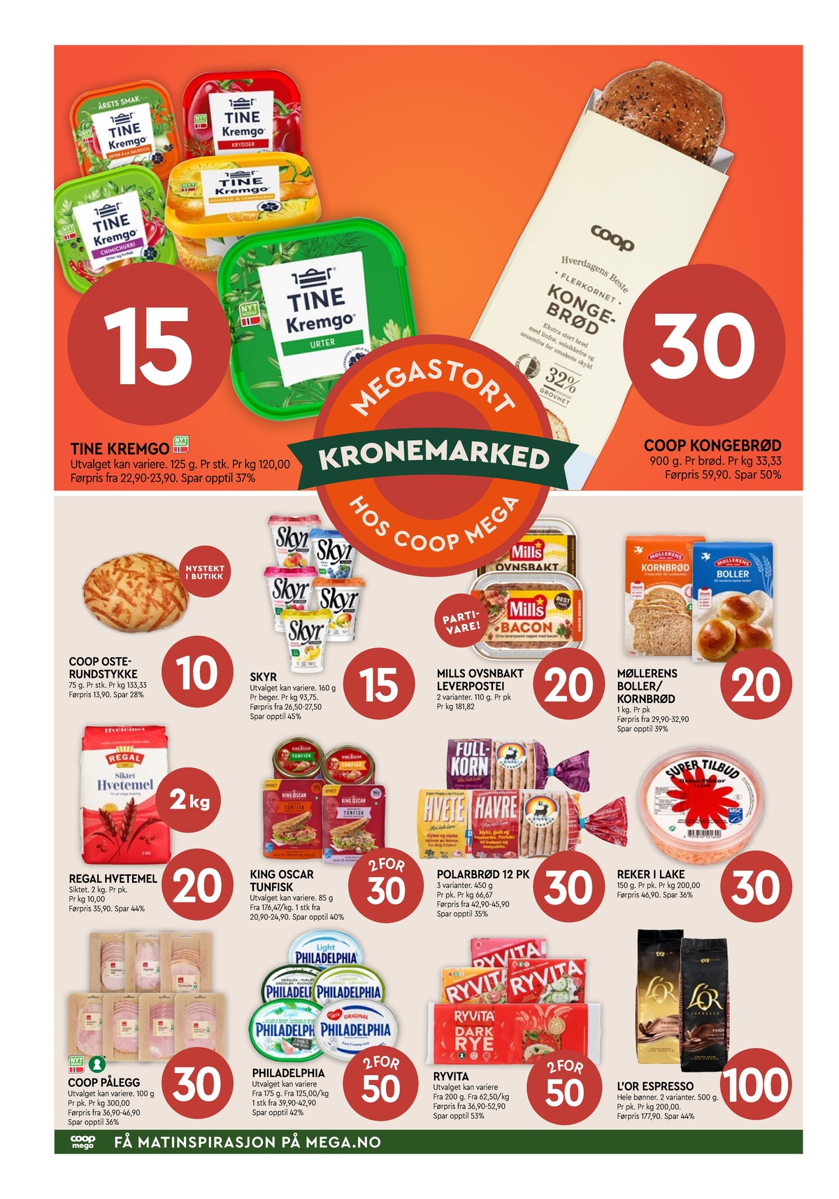 Se Coop Mega kundeavis for uke 42 på Tilbudsuken.no. Se gode tilbud på mange varer, f.eks. smøreost urter a la calsiccia kremgo eller smøreost krydder kremgo. Les kundeavisen her! Side 4