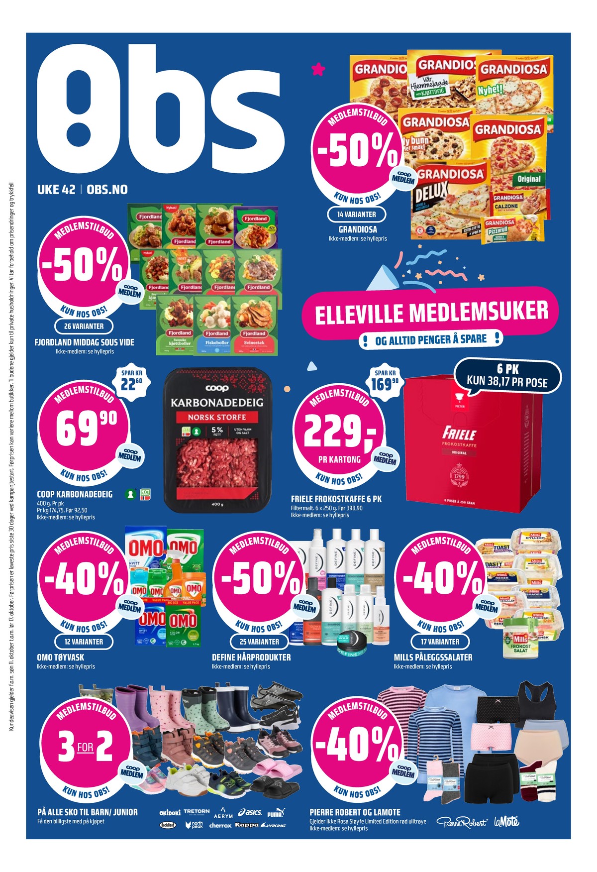 Se Coop Obs kundeavis for uge 42 på Tilbudsuken.no. Se gode tilbud på mange varer. Les kundeavisen her! Side 1