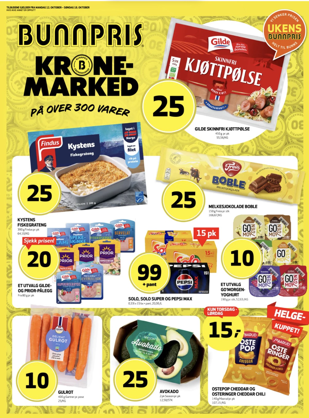 Se Bunnpris kundeavis for uge 42 på Tilbudsuken.no. Se gode tilbud på mange varer. Les kundeavisen her! Side 1
