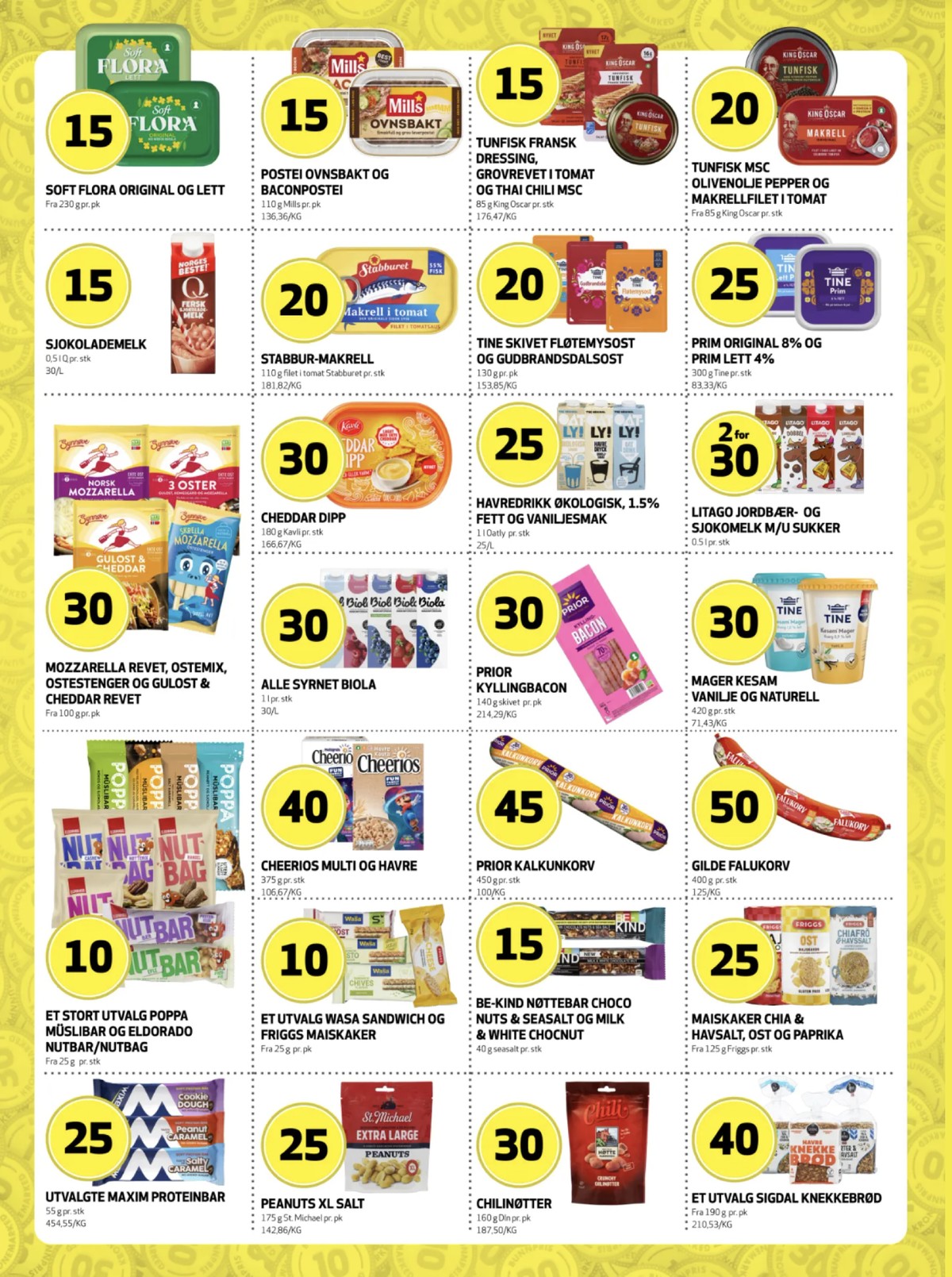 Se Bunnpris kundeavis for uke 42 på Tilbudsuken.no. Se gode tilbud på mange varer, f.eks. proteinbar maxim eller frokostprodukt cheerios. Les kundeavisen her! Side 6