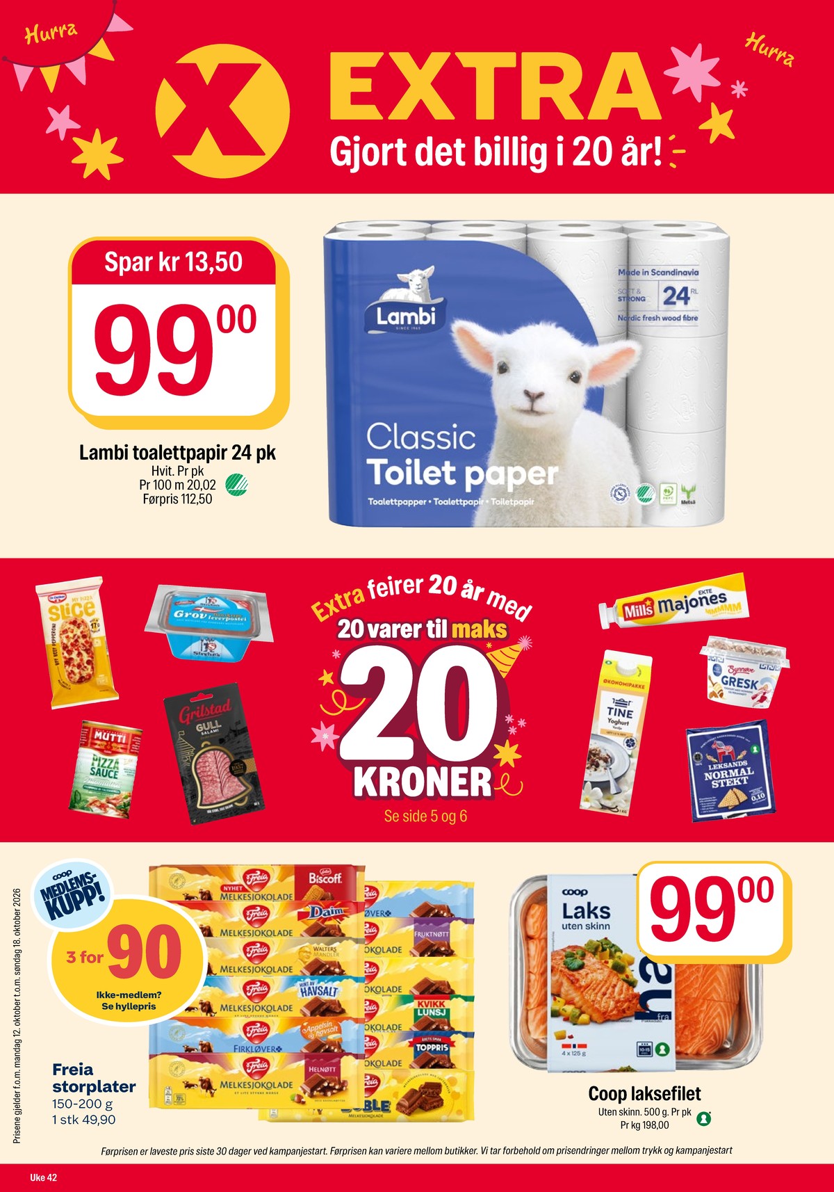 Se Coop Extra kundeavis for uge 42 på Tilbudsuken.no. Se gode tilbud på mange varer. Les kundeavisen her! Side 1