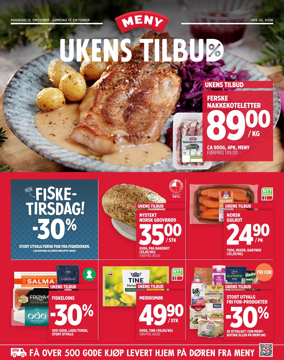 Se Meny kundeavis for uge 42 på Tilbudsuken.no. Se gode tilbud på mange varer. Les kundeavisen her! Side 1