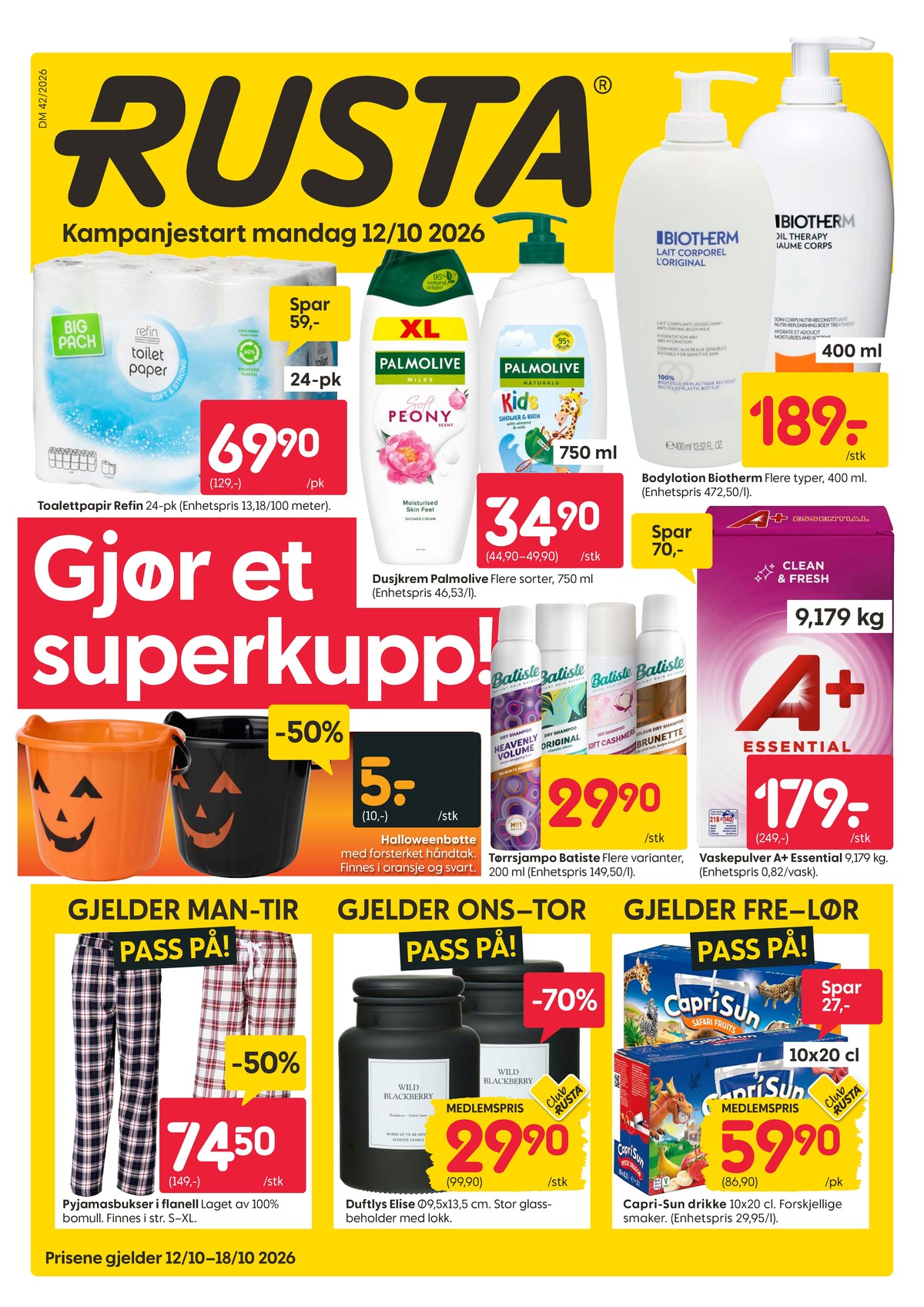 Se Rusta kundeavis for uge 42 på Tilbudsuken.no. Se gode tilbud på mange varer. Les kundeavisen her! Side 1