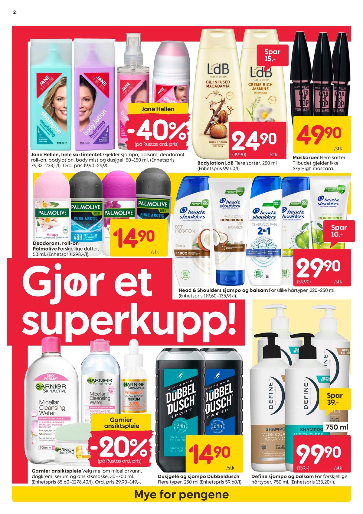 Se Rusta kundeavis for uge 42 på Tilbudsuken.no. Se gode tilbud på mange varer. Les kundeavisen her! Side 2