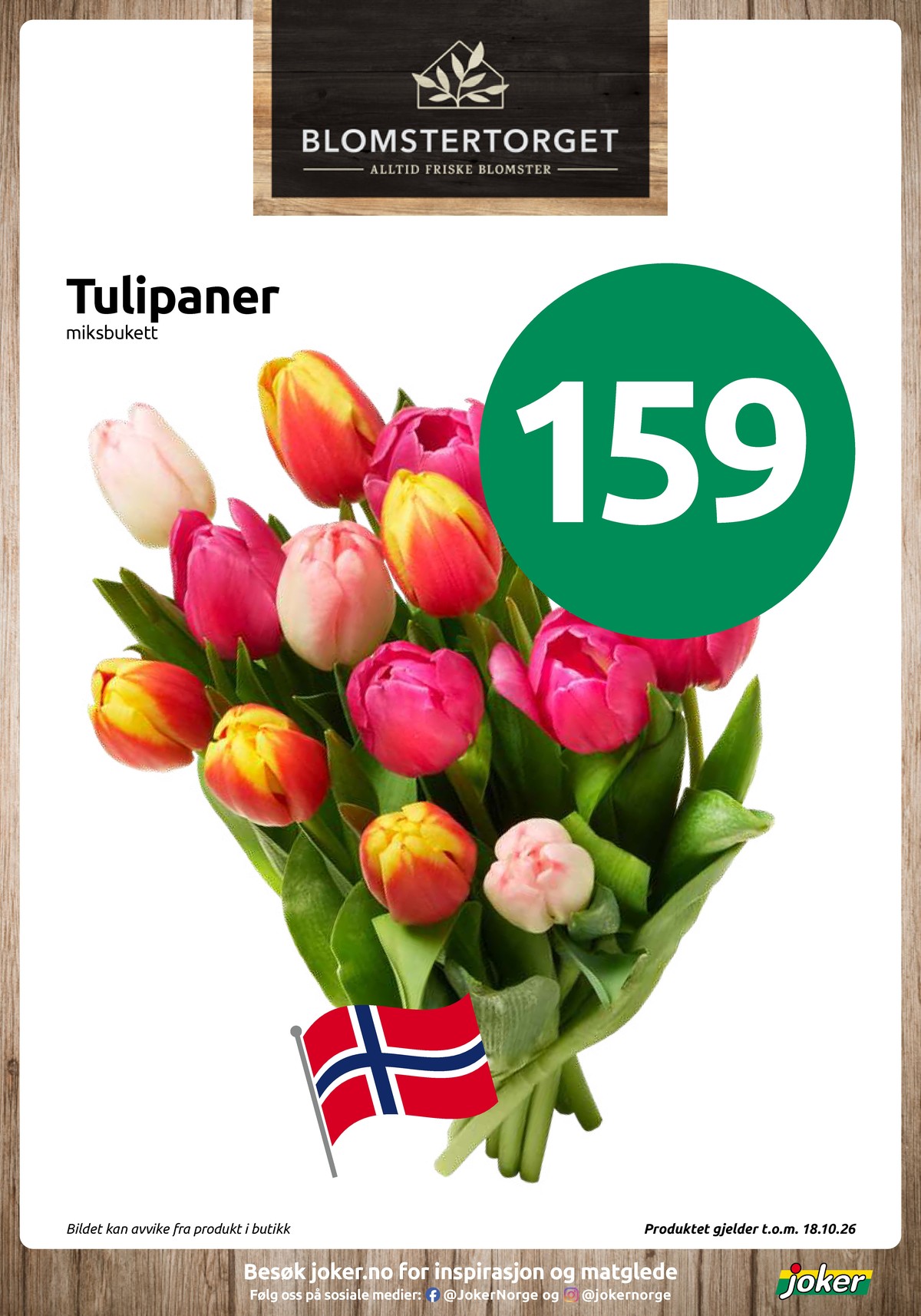 Se Joker kundeavis for uke 42 på Tilbudsuken.no. Se gode tilbud på mange varer, f.eks. bukett ukjent eller andre varer. Les kundeavisen her! Side 13