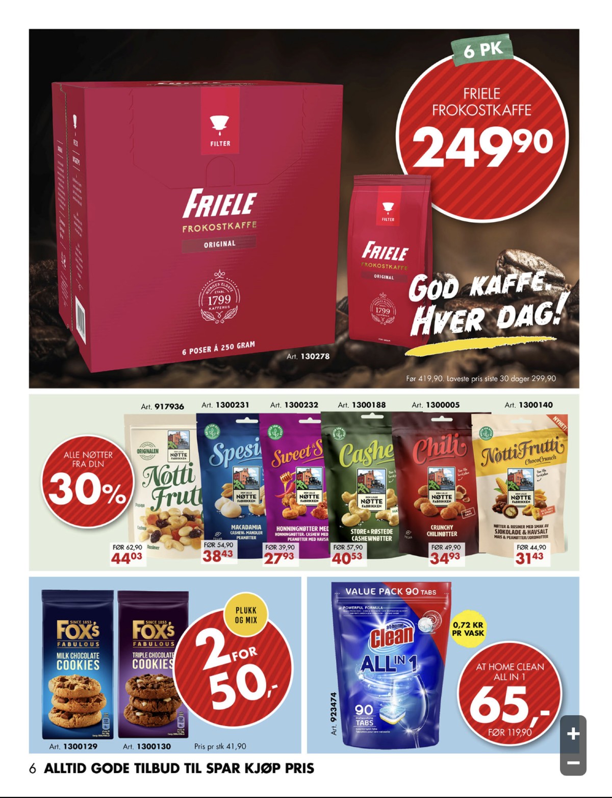 Se Sparkjøp kundeavis for uge 43 på Tilbudsuken.no. Se gode tilbud på mange varer. Les kundeavisen her! Side 6