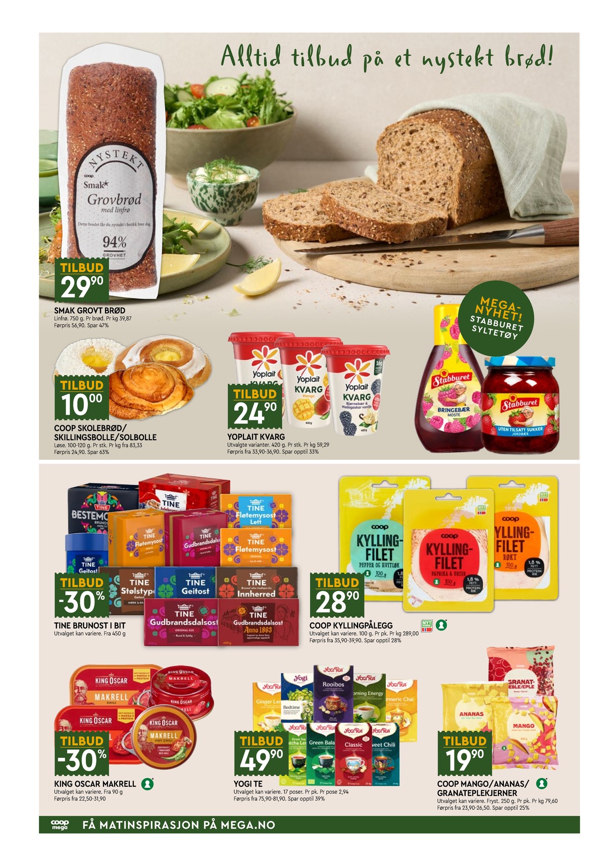 Se Coop Mega kundeavis for uke 43 på Tilbudsuken.no. Se gode tilbud på mange varer, f.eks. brød smak eller kaker coop. Les kundeavisen her! Side 4