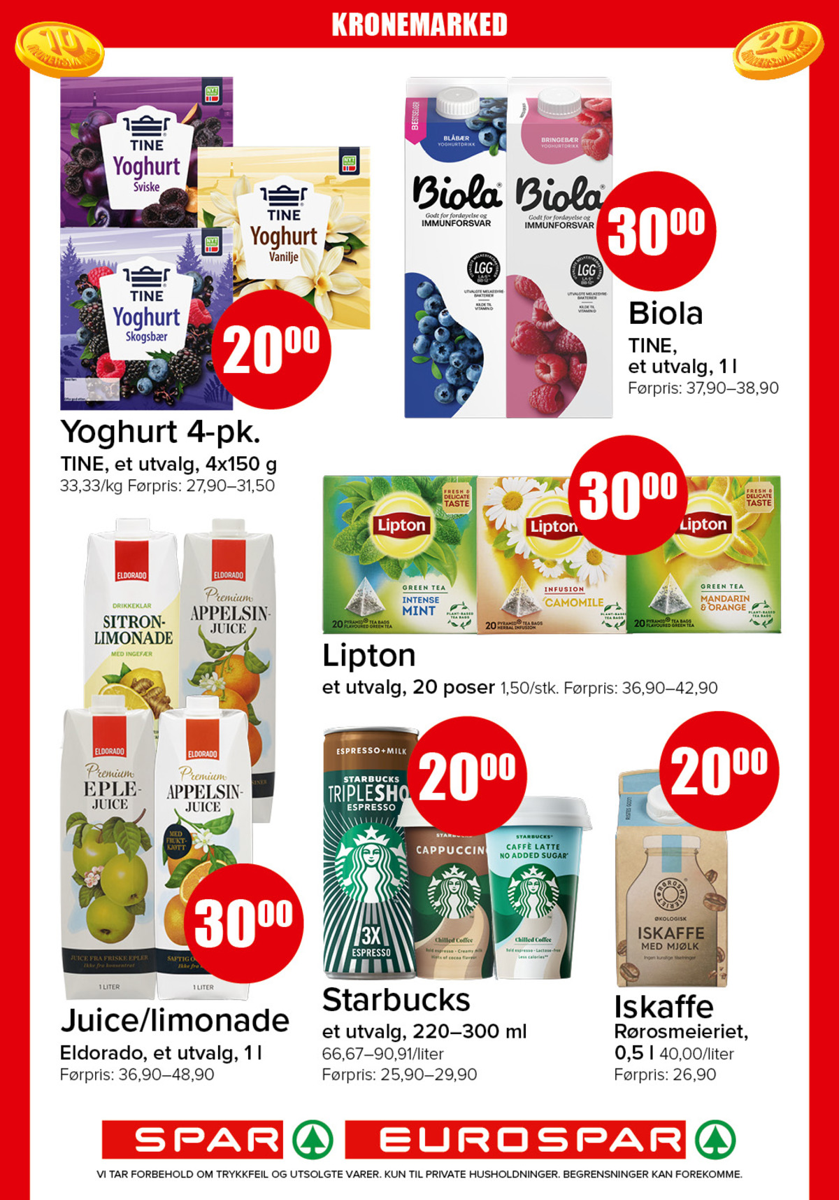 Se Spar - Eurospar kundeavis for uke 43 på Tilbudsuken.no. Se gode tilbud på mange varer, f.eks. syrnet melk blåbær biola eller syrnet melk bringebær biola. Les kundeavisen her! Side 13
