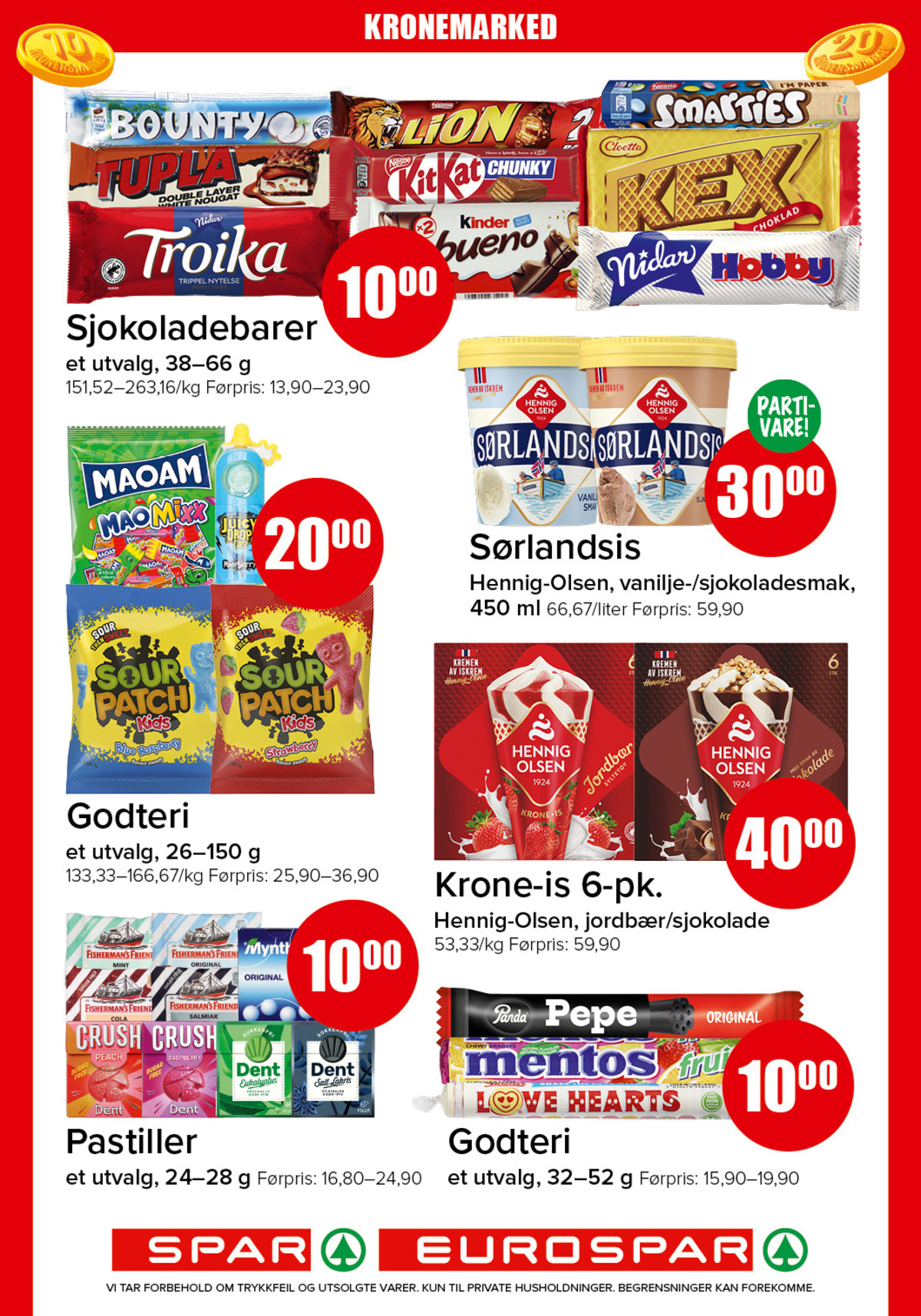 Se Spar - Eurospar kundeavis for uke 43 på Tilbudsuken.no. Se gode tilbud på mange varer, f.eks. godterier maomixx eller pastiller fishermans friend. Les kundeavisen her! Side 16