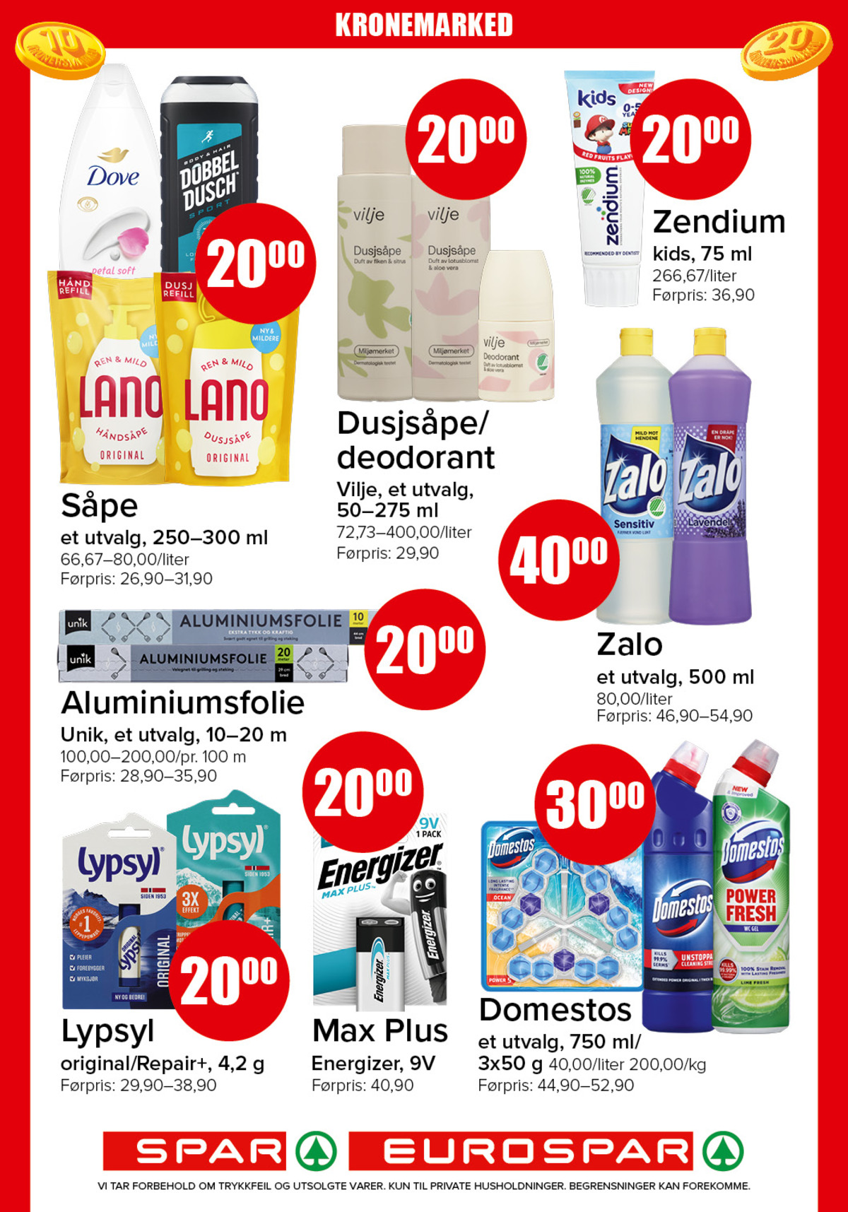 Se Spar - Eurospar kundeavis for uke 43 på Tilbudsuken.no. Se gode tilbud på mange varer, f.eks. tannkrem zendium eller oppvaskmiddel zalo. Les kundeavisen her! Side 18