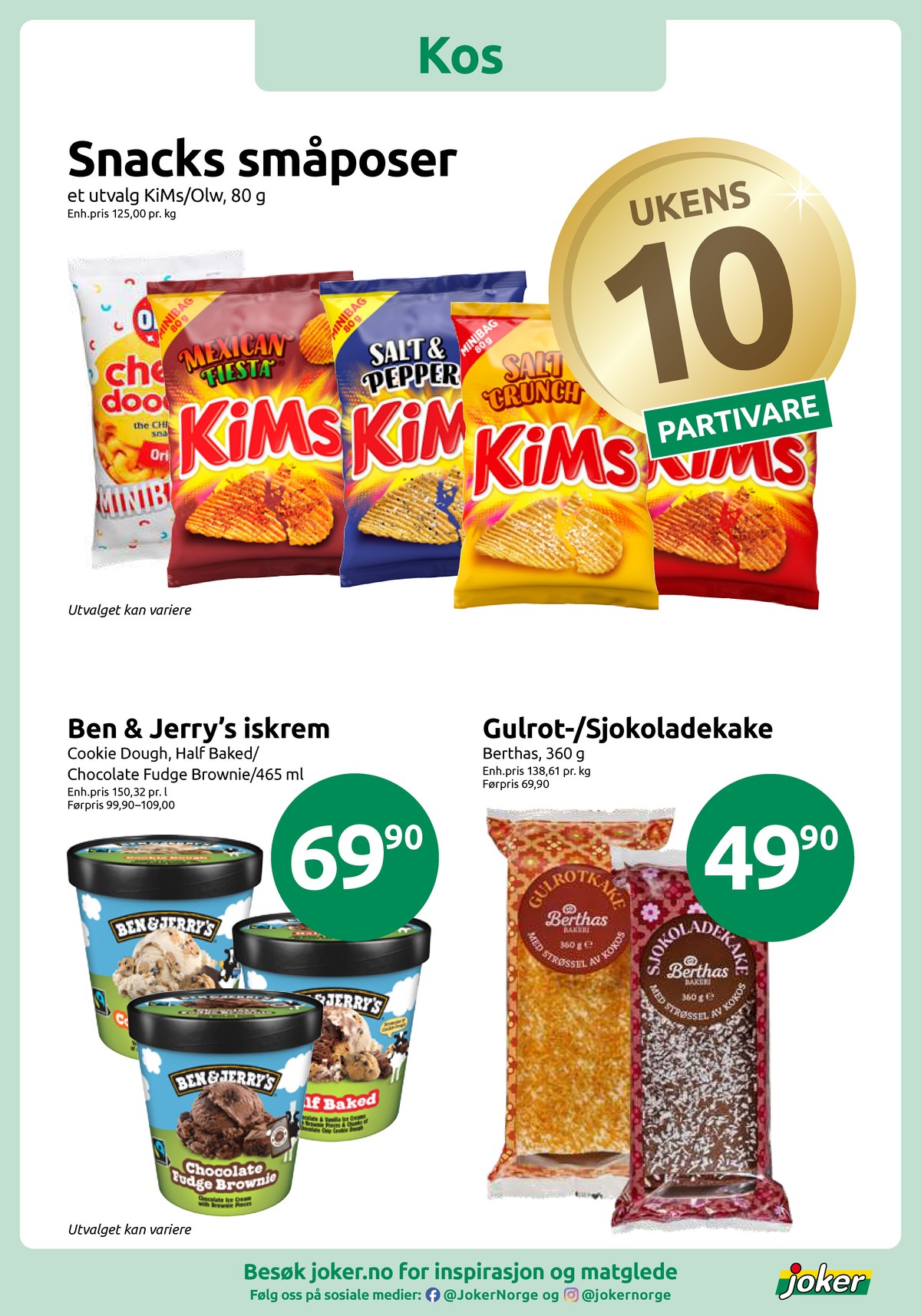 Se Joker kundeavis for uge 43 på Tilbudsuken.no. Se gode tilbud på mange varer. Les kundeavisen her! Side 7