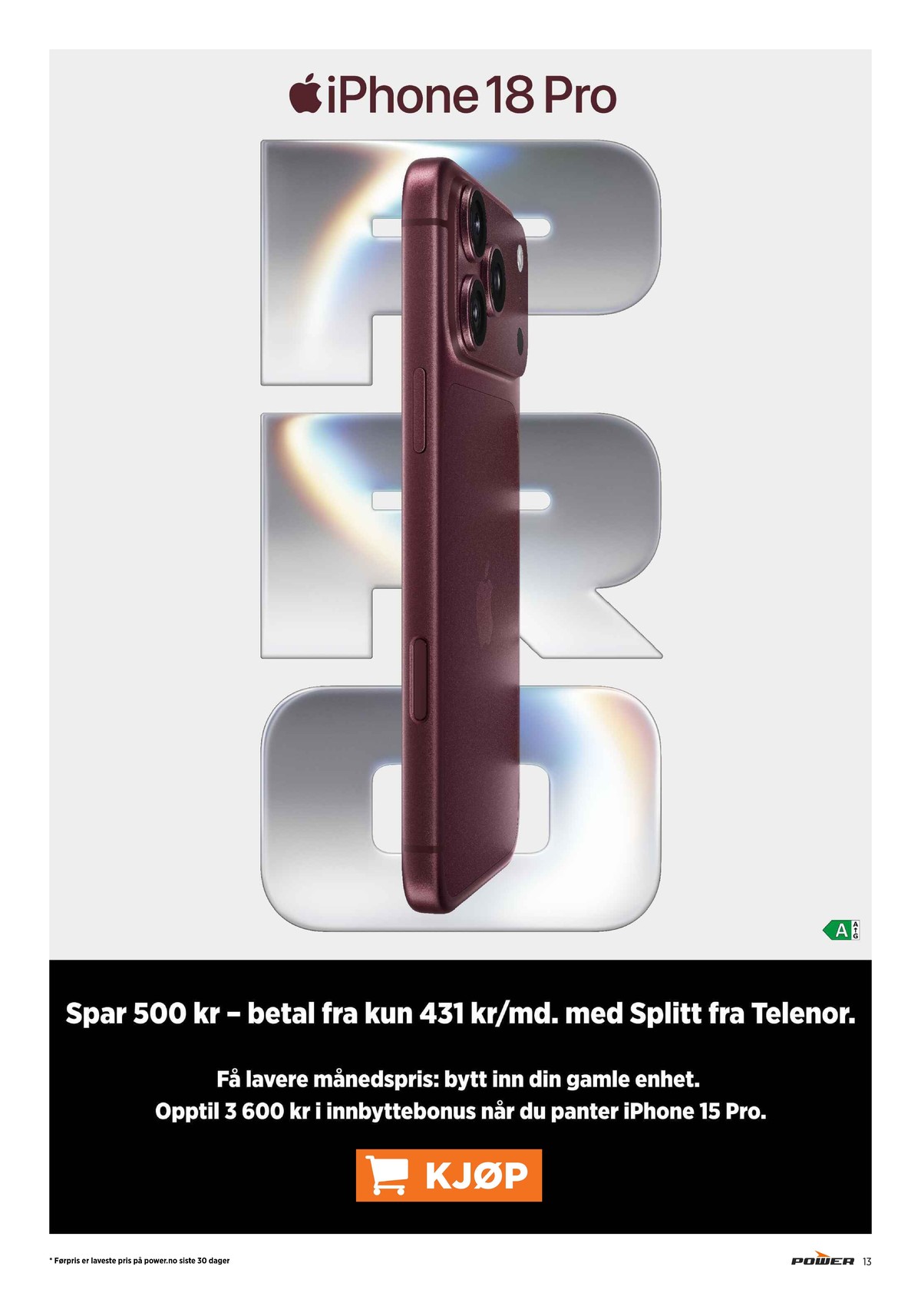 Se Power kundeavis for uge 43 på Tilbudsuken.no. Se gode tilbud på mange varer. Les kundeavisen her! Side 13