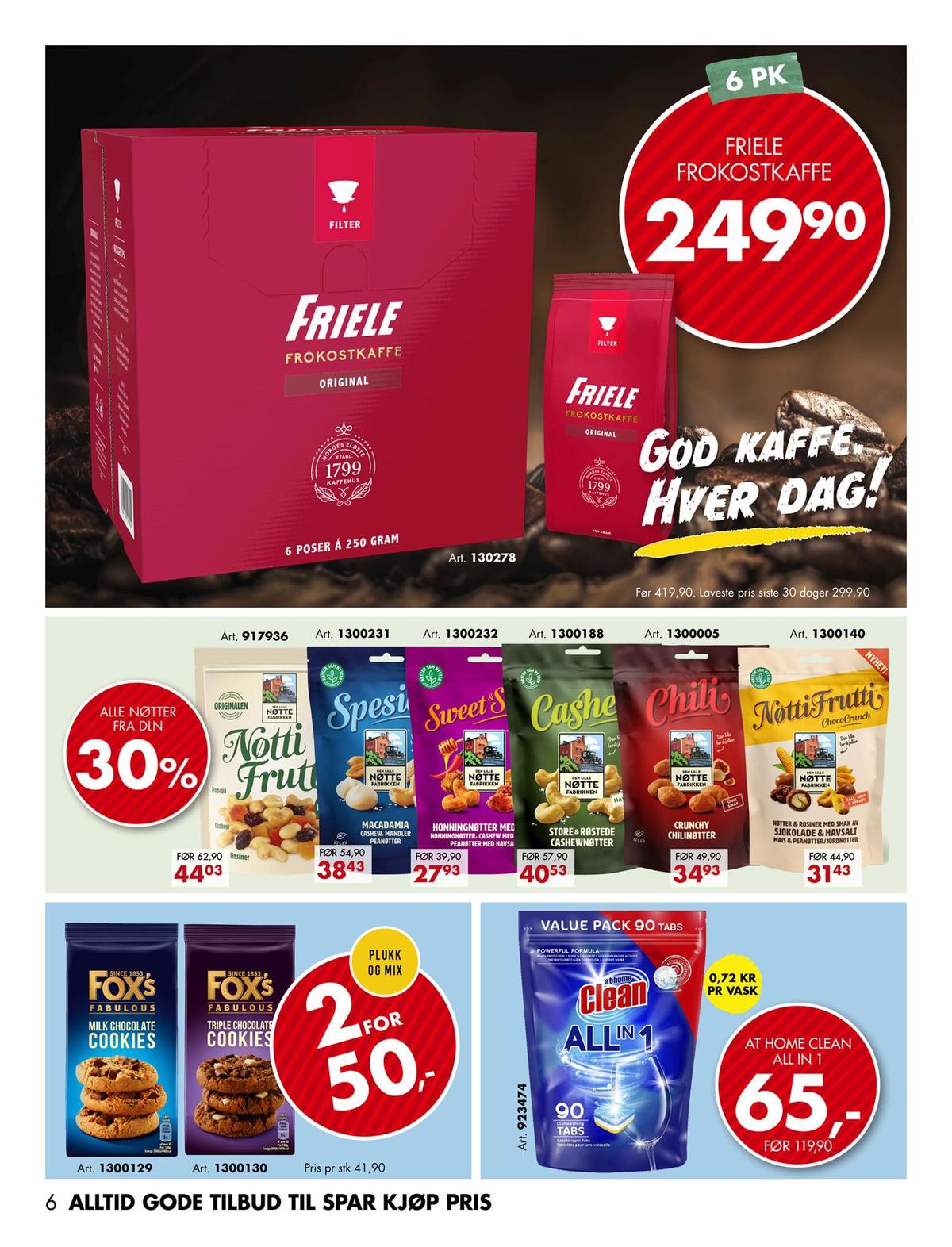 Se Sparkjøp kundeavis for uge 43 på Tilbudsuken.no. Se gode tilbud på mange varer. Les kundeavisen her! Side 6
