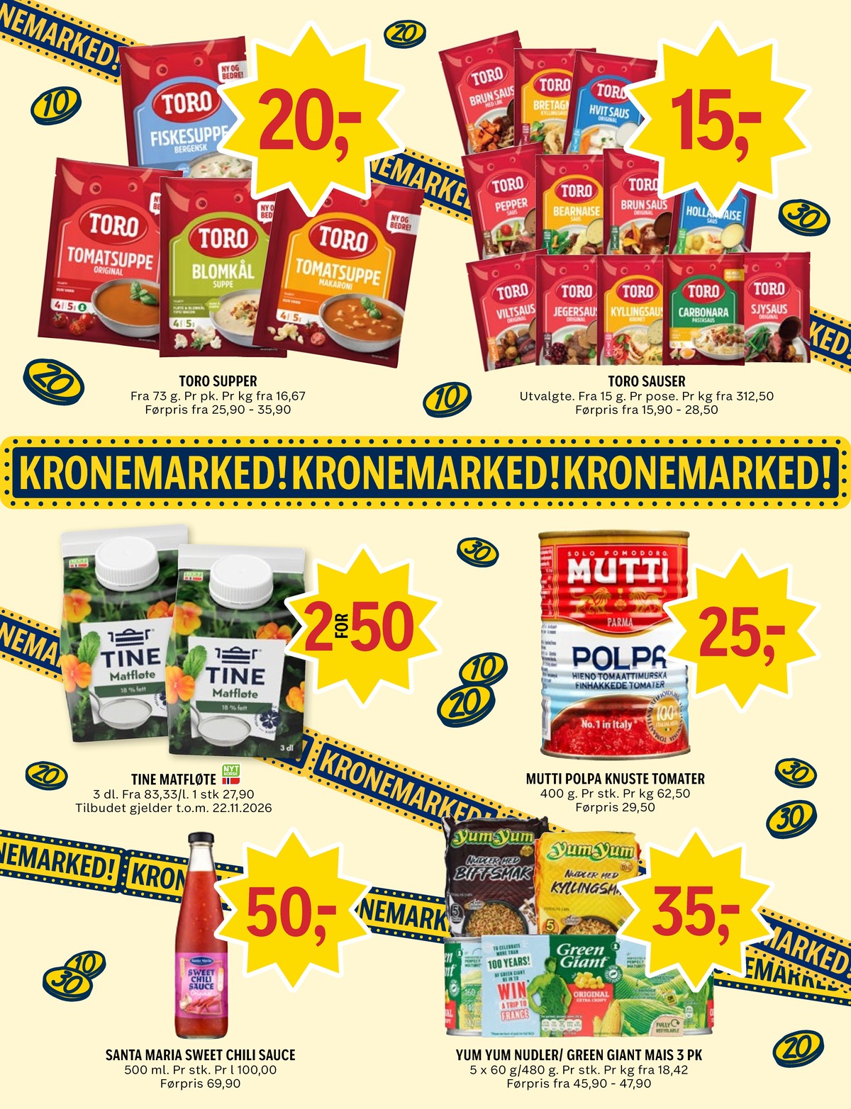 Se Coop Prix kundeavis for uke 44 på Tilbudsuken.no. Se gode tilbud på mange varer, f.eks. fiskesuppe toro eller tomatsuppe toro. Les kundeavisen her! Side 5