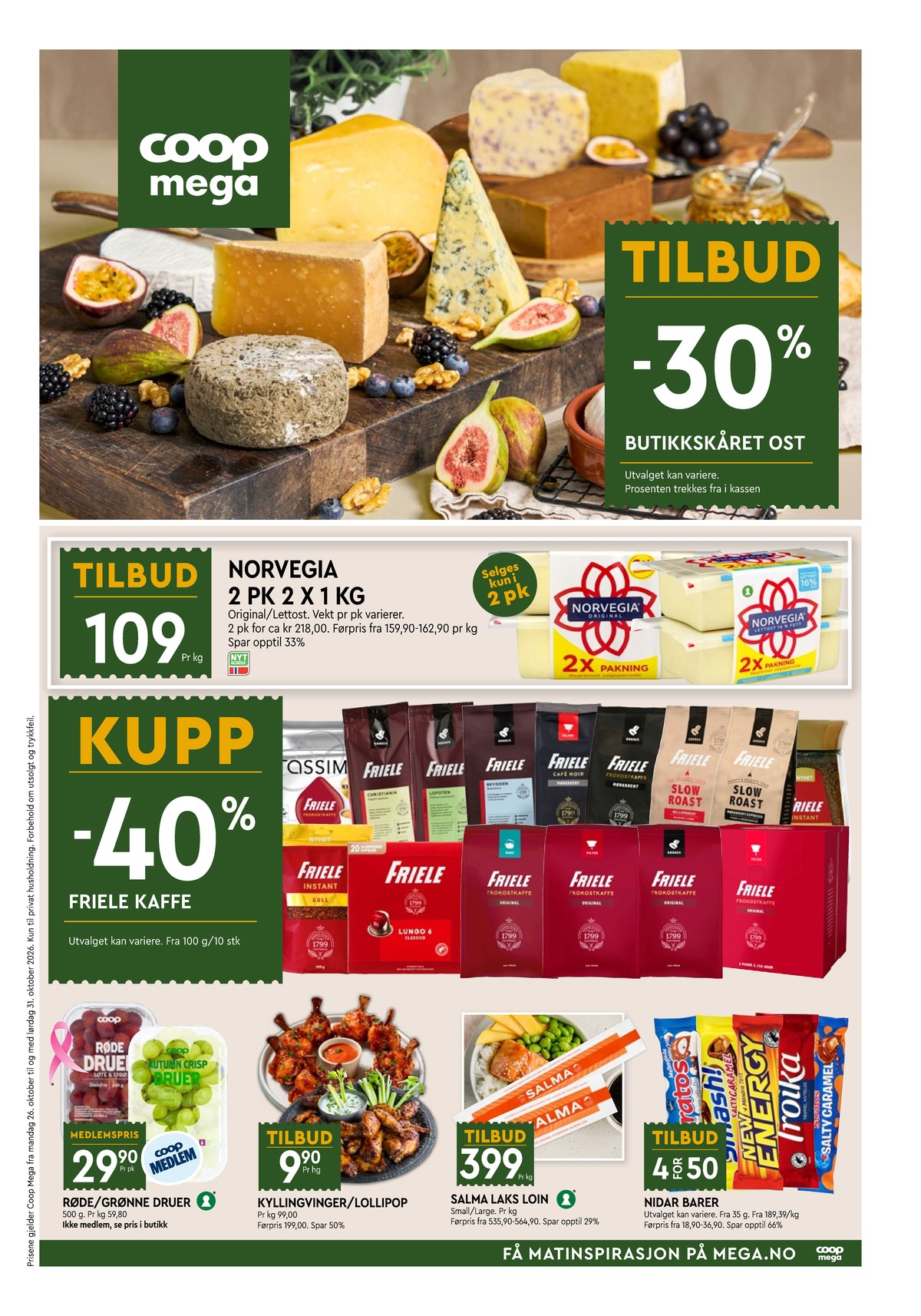 Se Coop Mega kundeavis for uge 44 på Tilbudsuken.no. Se gode tilbud på mange varer. Les kundeavisen her! Side 1