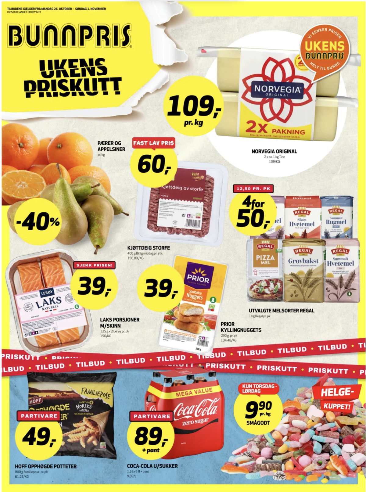 Se Bunnpris kundeavis for uge 44 på Tilbudsuken.no. Se gode tilbud på mange varer. Les kundeavisen her! Side 1