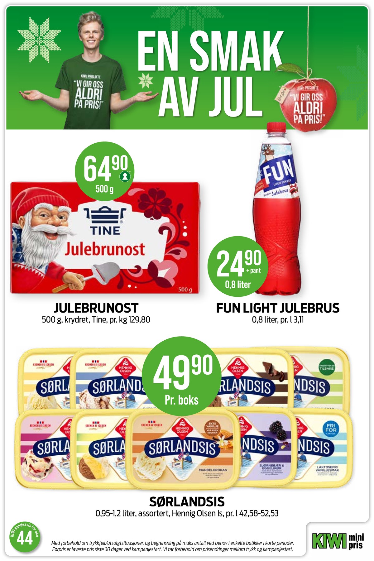 Se Kiwi kundeavis for uke 44 på Tilbudsuken.no. Se gode tilbud på mange varer, f.eks. julebrus fun light eller julebrunost tine. Les kundeavisen her! Side 16