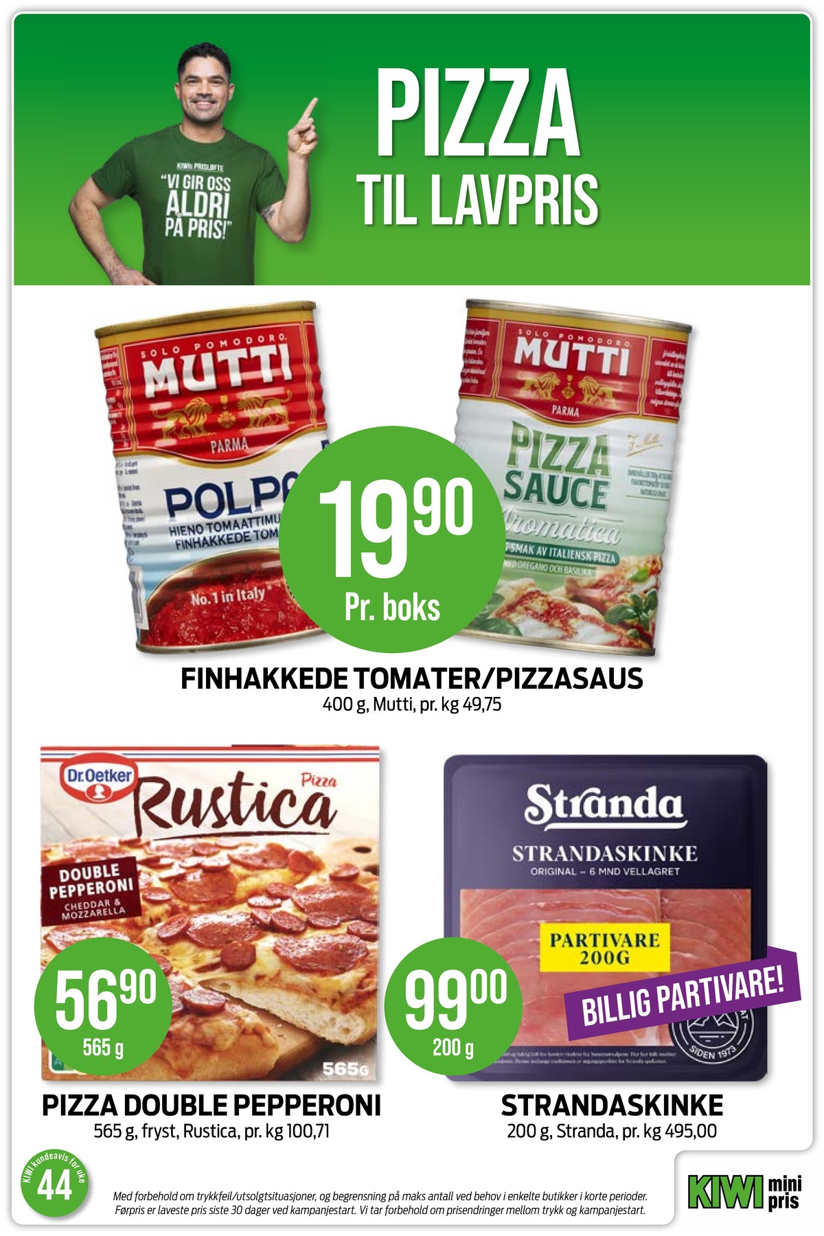Se Kiwi kundeavis for uke 44 på Tilbudsuken.no. Se gode tilbud på mange varer, f.eks. tomater hakkede mutti eller pizzasaus aromatica mutti. Les kundeavisen her! Side 10
