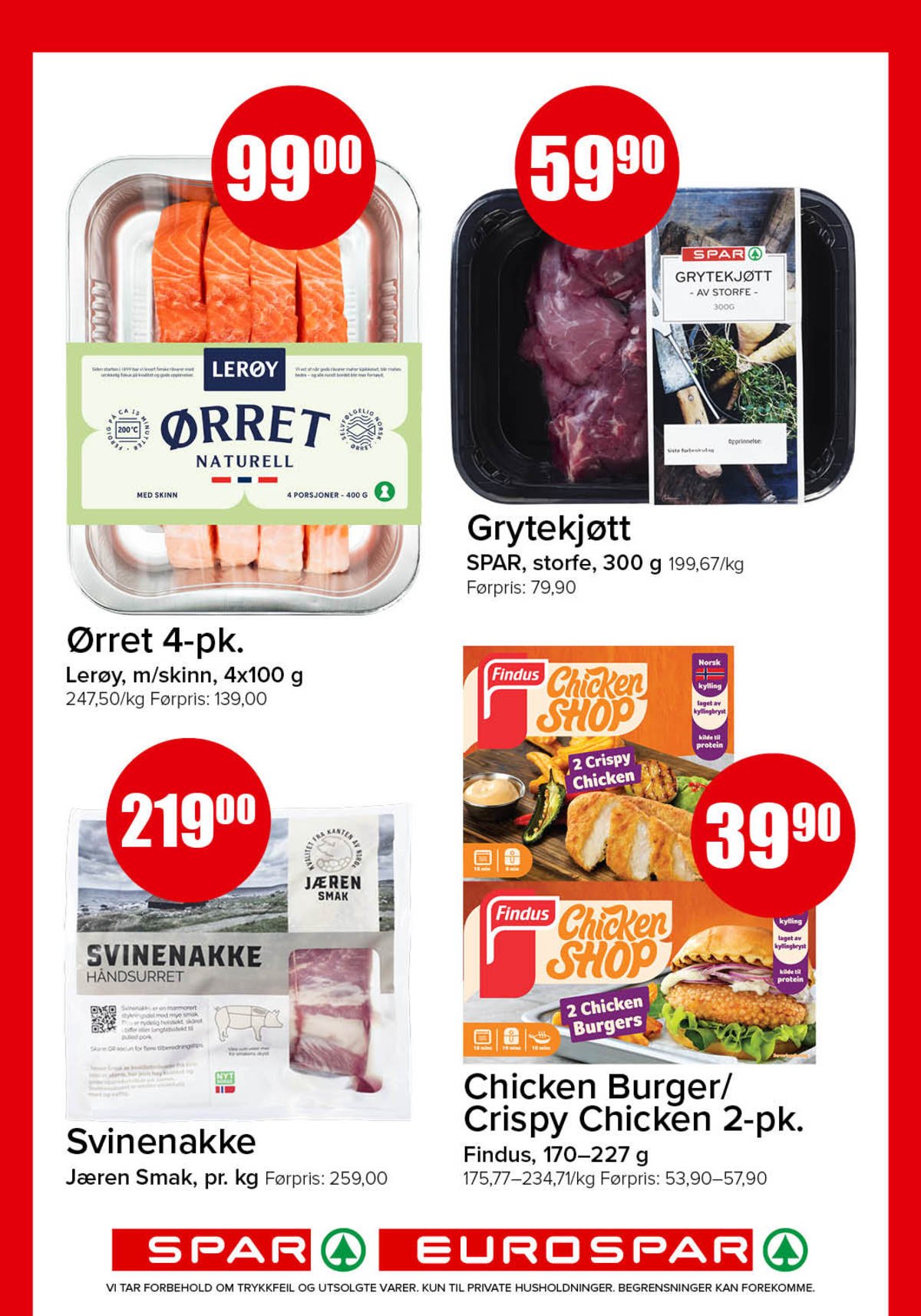 Se Spar - Eurospar kundeavis for uke 44 på Tilbudsuken.no. Se gode tilbud på mange varer, f.eks. Ørretfilet lerøy eller svinenakke jæren smak. Les kundeavisen her! Side 4