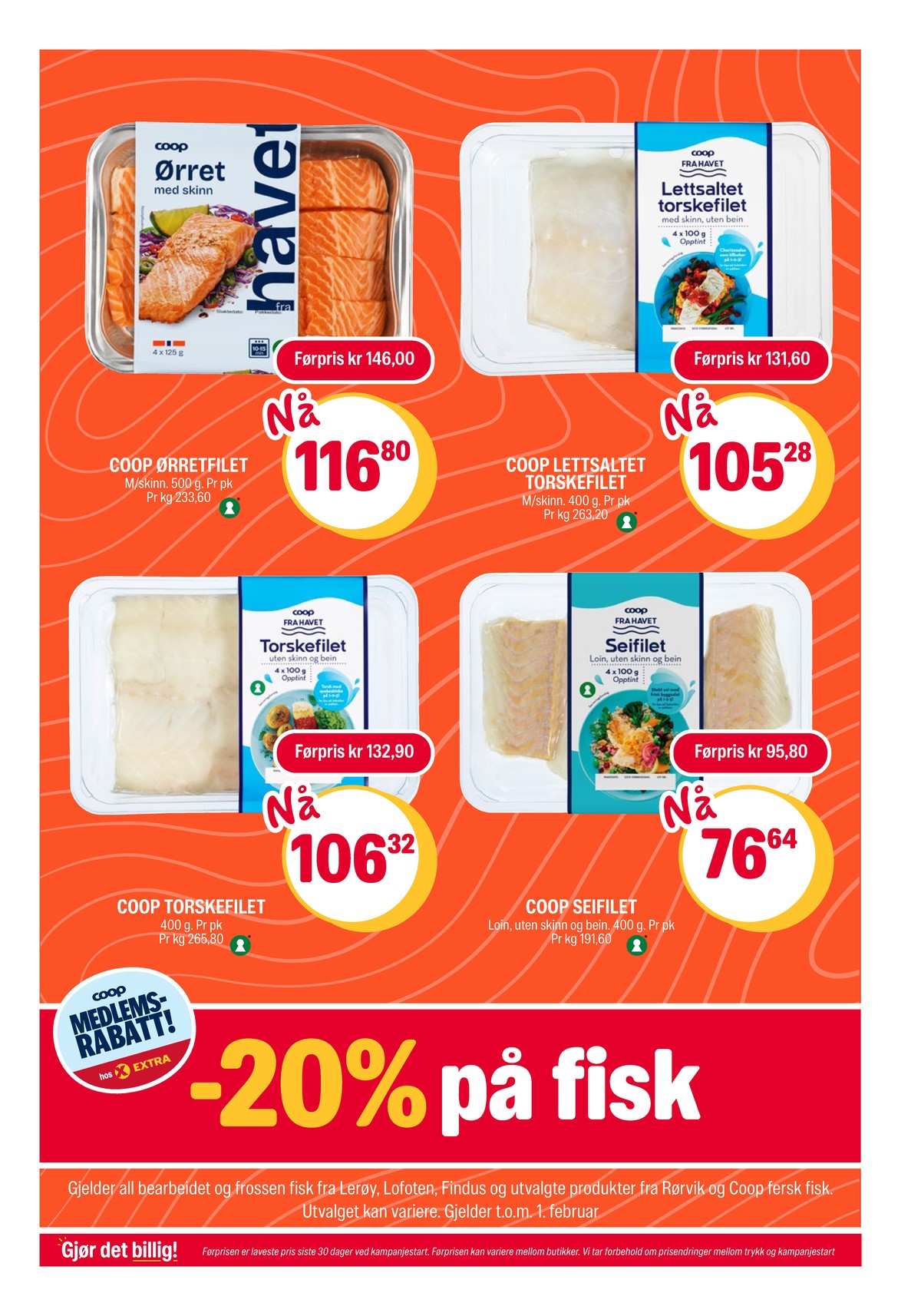 Se Coop Extra kundeavis for uke 5 på Tilbudsuken.no. Se gode tilbud på mange varer, f.eks. Ørretfilet coop eller torskefilet coop. Les kundeavisen her! Side 3