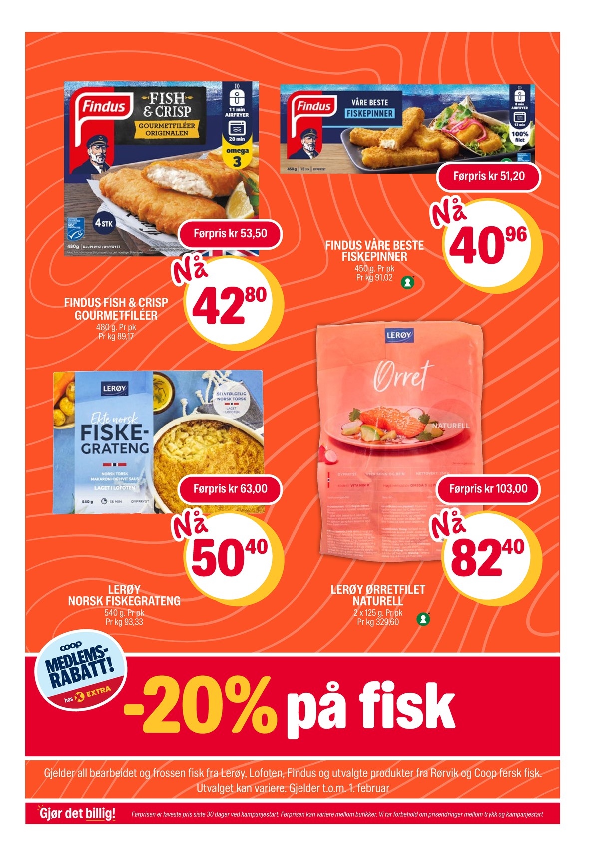 Se Coop Extra kundeavis for uke 5 på Tilbudsuken.no. Se gode tilbud på mange varer, f.eks. fish´n chips originalen findus eller fiskepinner findus. Les kundeavisen her! Side 5