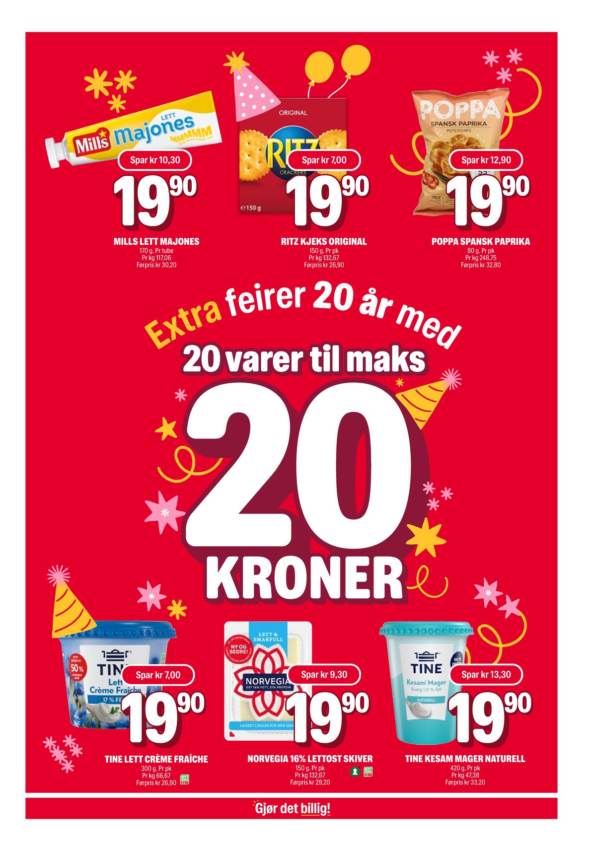 Se Coop Extra kundeavis for uke 5 på Tilbudsuken.no. Se gode tilbud på mange varer, f.eks. lett majones mills eller kjeks original ritz crackers. Les kundeavisen her! Side 9