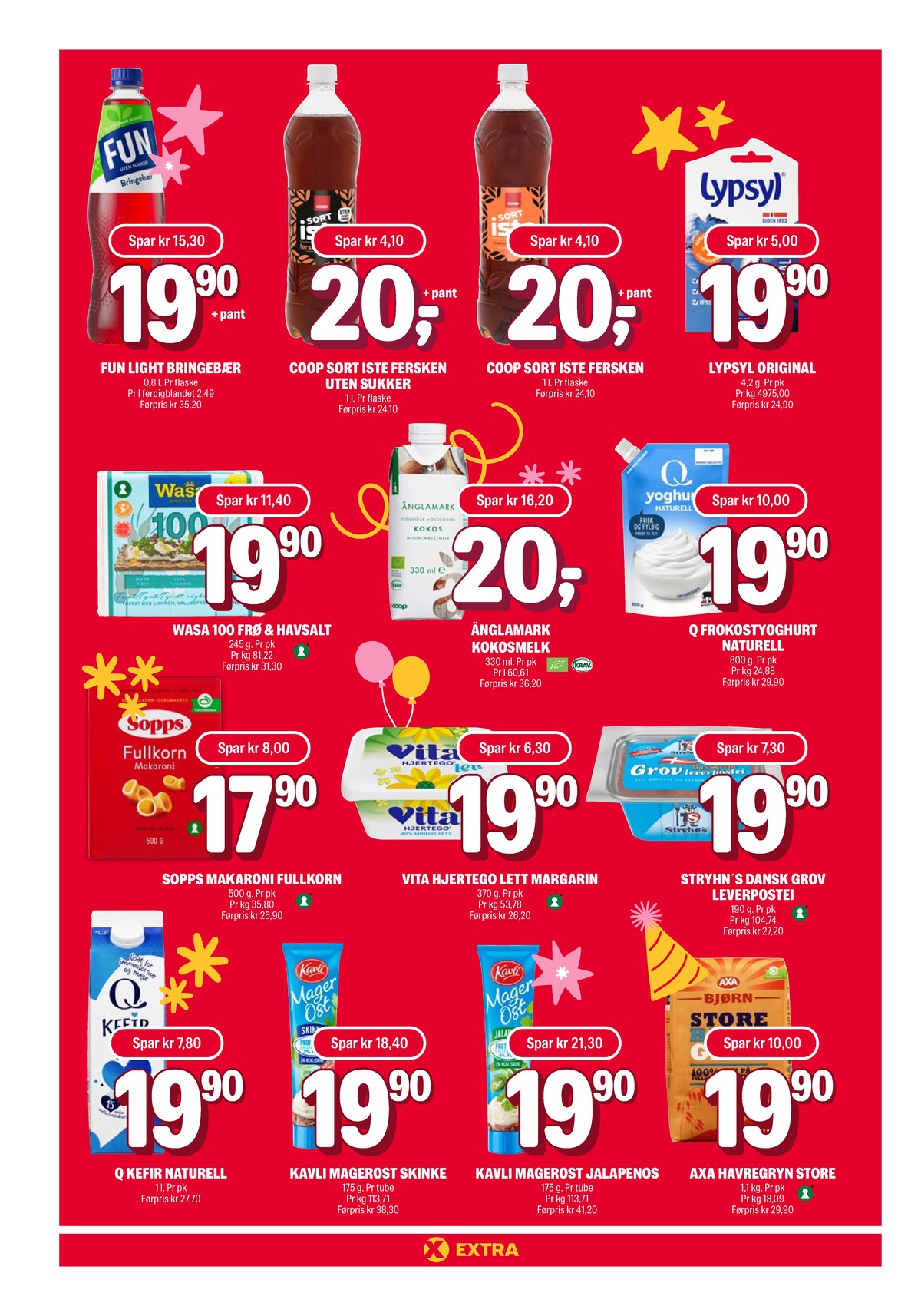 Se Coop Extra kundeavis for uke 5 på Tilbudsuken.no. Se gode tilbud på mange varer, f.eks. bringebærsaft fun light eller iste coop. Les kundeavisen her! Side 10