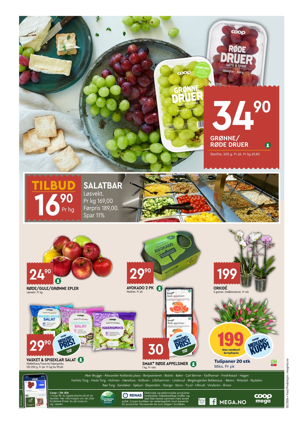 Se Coop Mega kundeavis for uke 5 på Tilbudsuken.no. Se gode tilbud på mange varer, f.eks. druer coop eller delikatesse coop. Les kundeavisen her! Side 8