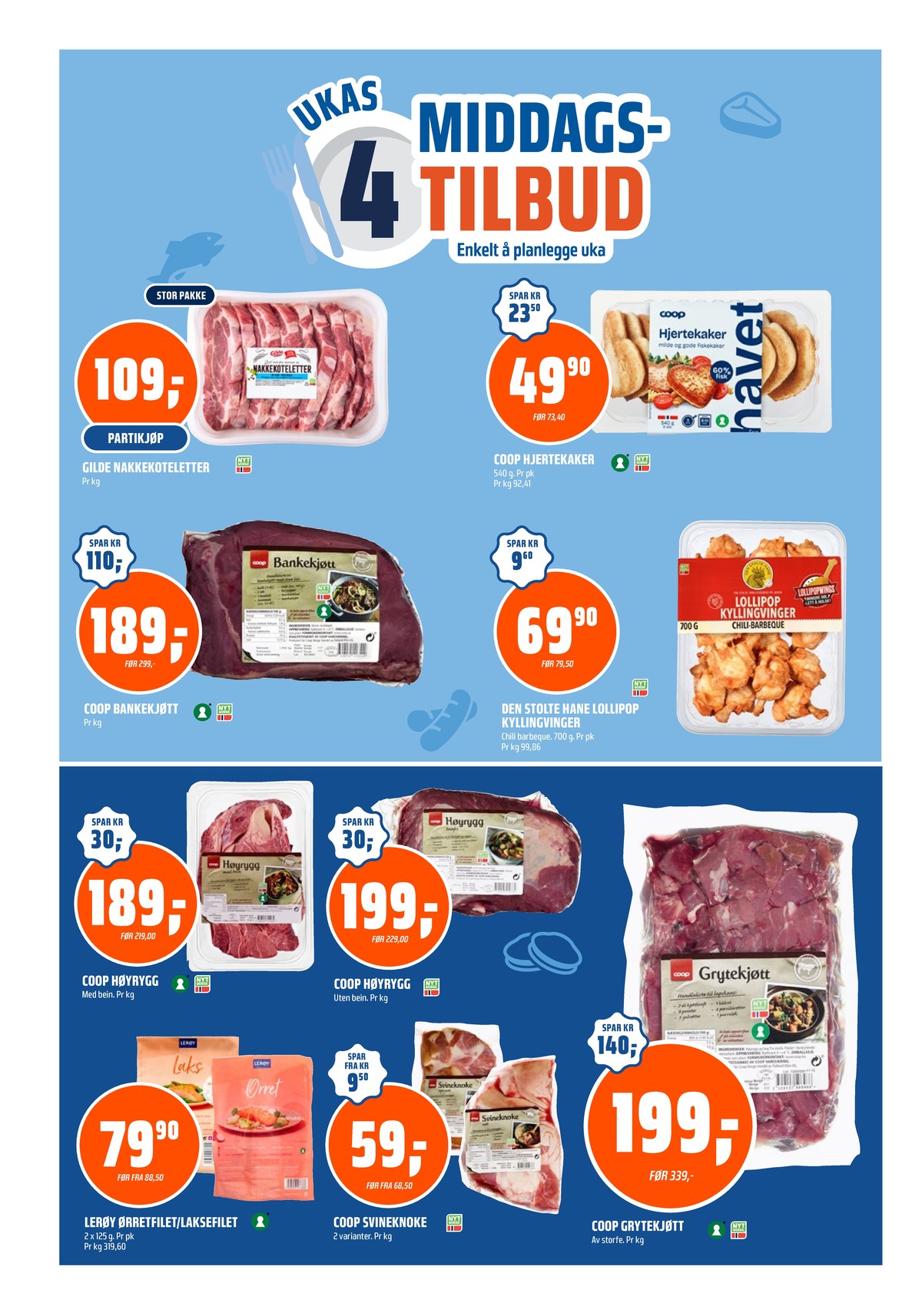 Se Coop Obs kundeavis for uke 5 på Tilbudsuken.no. Se gode tilbud på mange varer, f.eks. nakkekoteletter gilde eller fiskekaker coop. Les kundeavisen her! Side 6