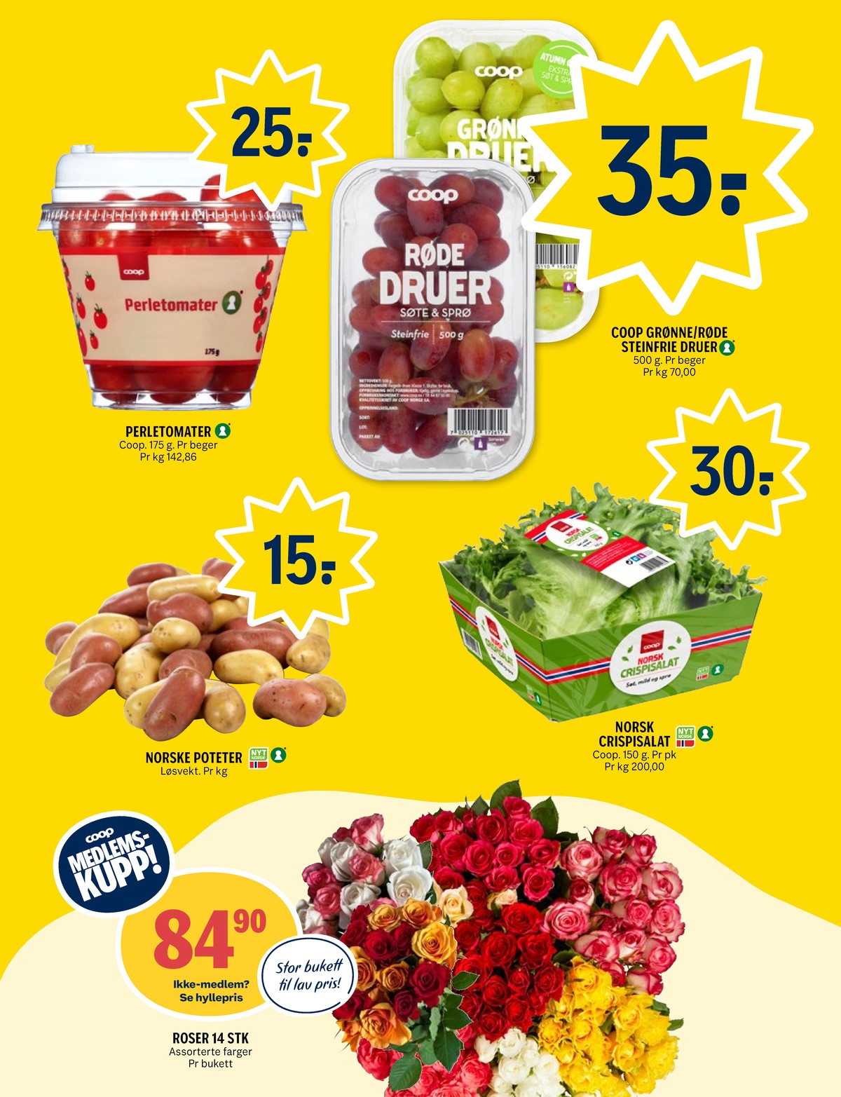 Se Coop Prix kundeavis for uke 5 på Tilbudsuken.no. Se gode tilbud på mange varer, f.eks. tomater coop eller druer coop. Les kundeavisen her! Side 15