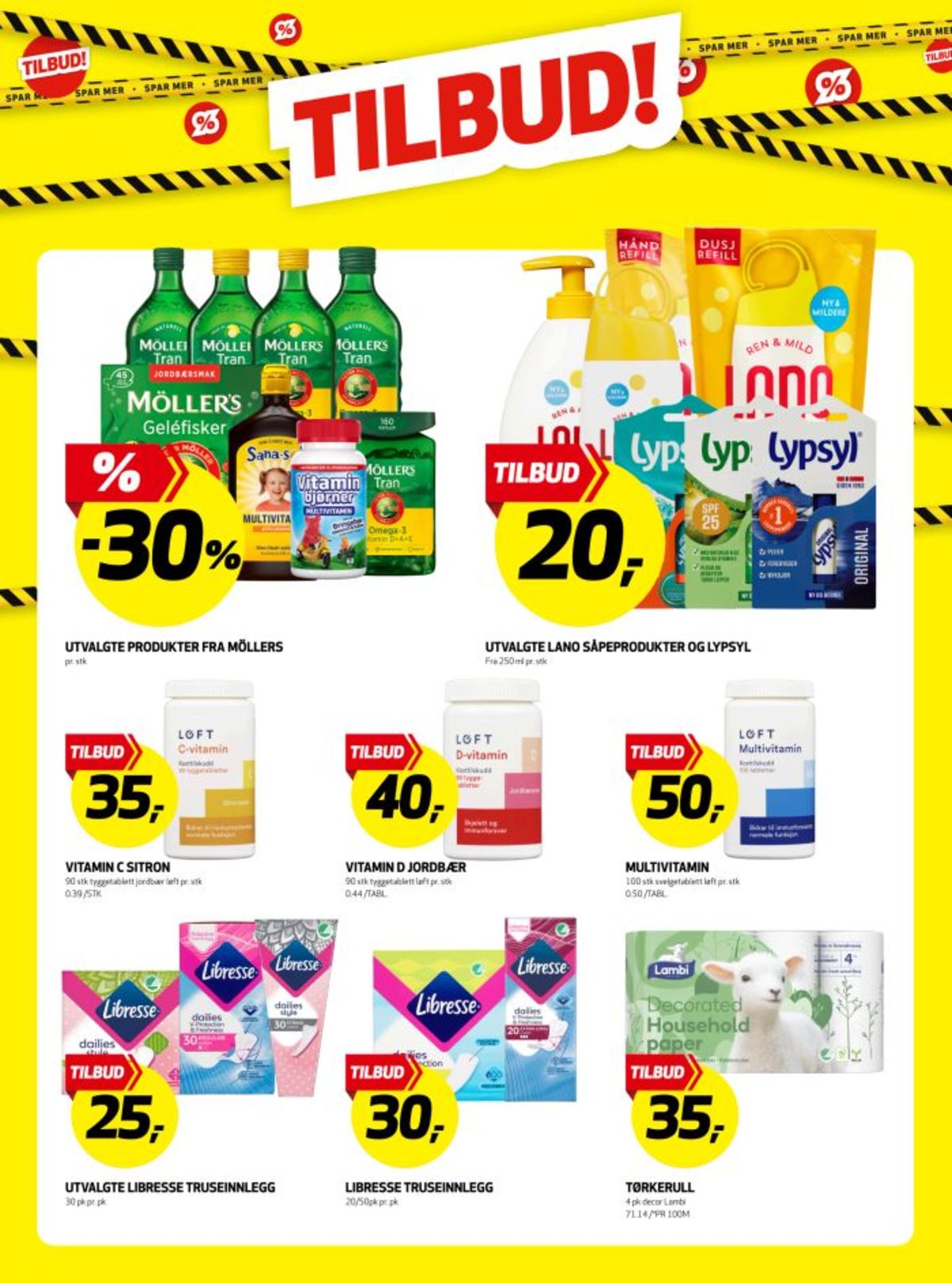 Se Bunnpris kundeavis for uke 5 på Tilbudsuken.no. Se gode tilbud på mange varer, f.eks. kosttilskudd sana-sol eller tran möllers tran. Les kundeavisen her! Side 23