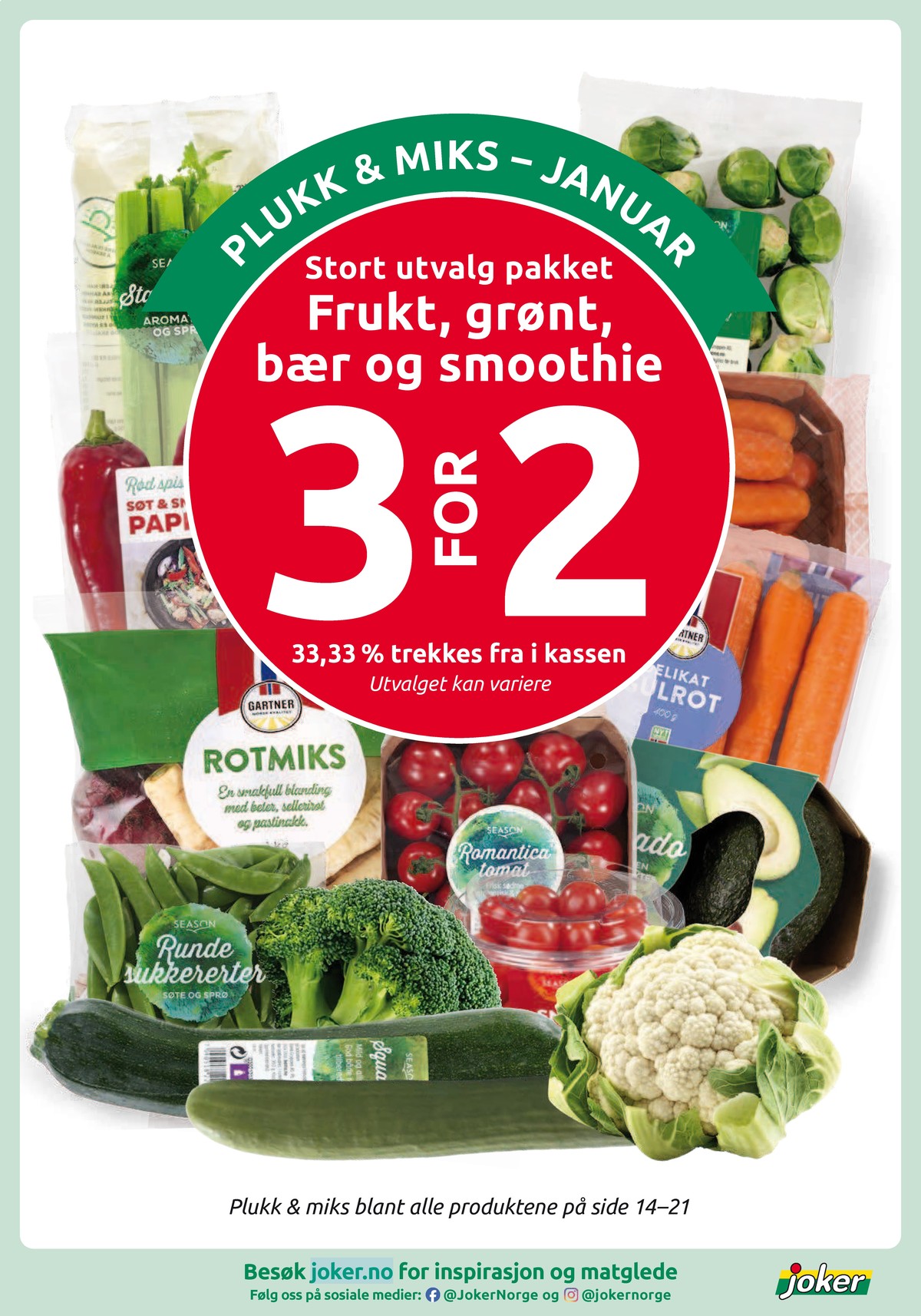 Se Joker kundeavis for uke 5 på Tilbudsuken.no. Se gode tilbud på mange varer, f.eks. stangselleri season eller rotmix gartner. Les kundeavisen her! Side 17