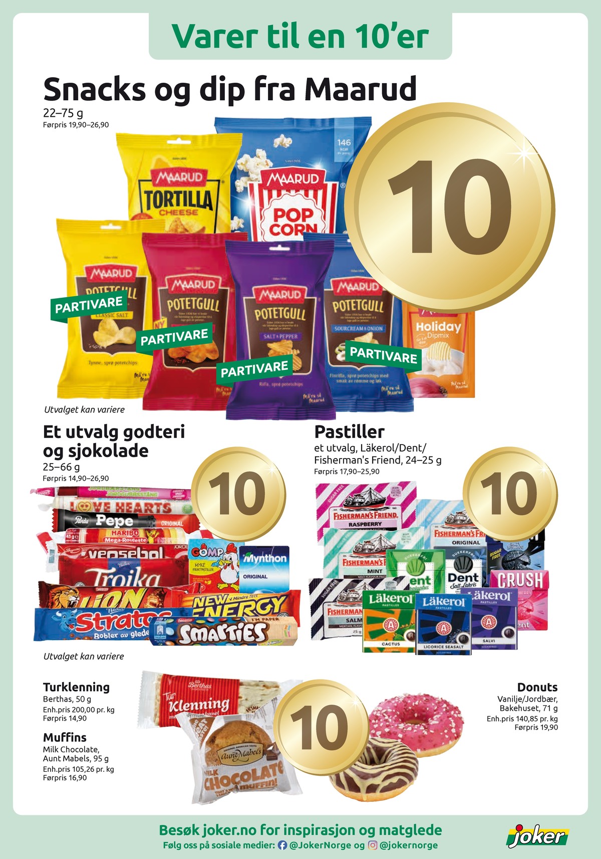 Se Joker kundeavis for uke 5 på Tilbudsuken.no. Se gode tilbud på mange varer, f.eks. sjokoladepastiller smarties eller klenning berthas. Les kundeavisen her! Side 3