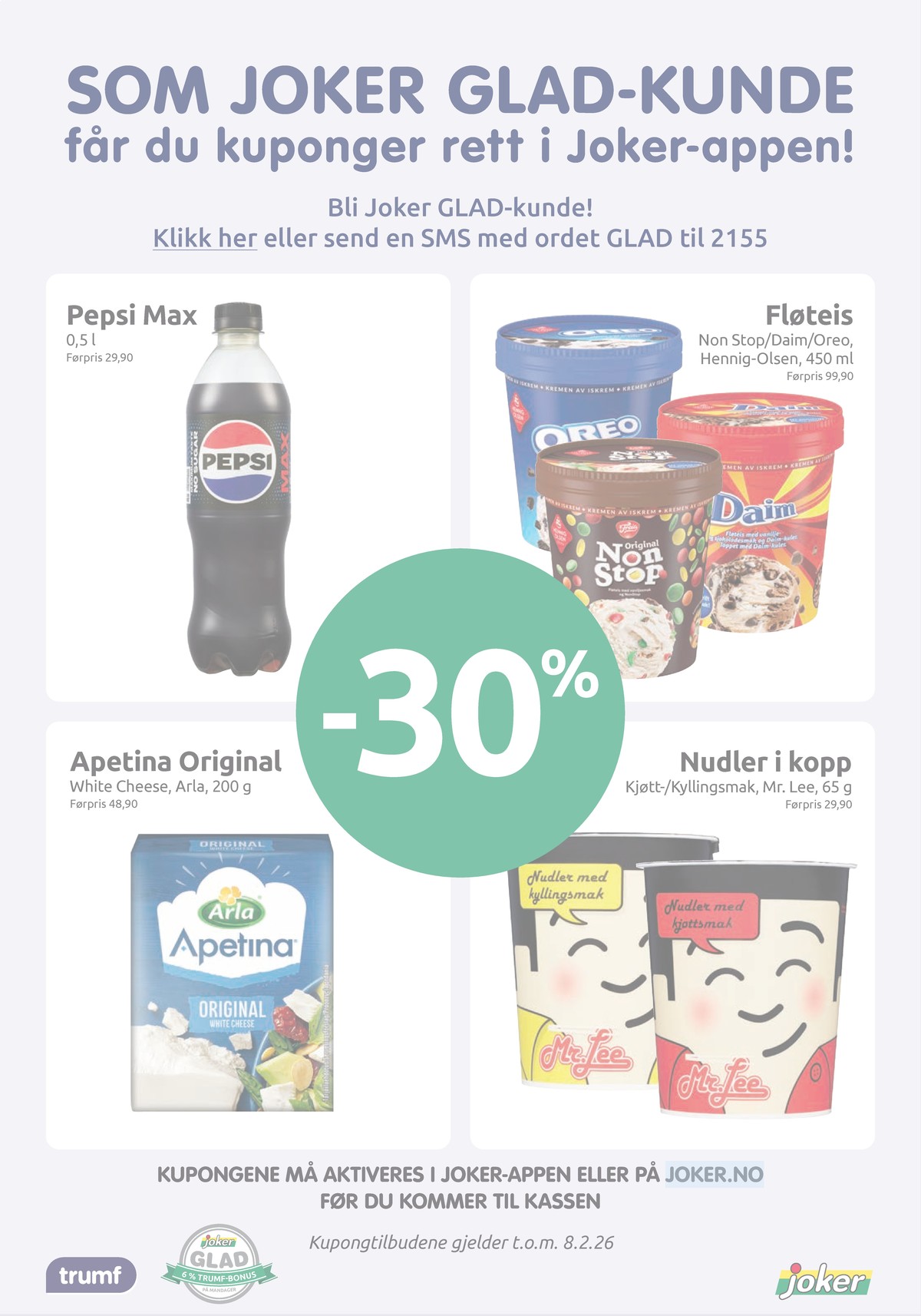 Se Joker kundeavis for uke 5 på Tilbudsuken.no. Se gode tilbud på mange varer, f.eks. pepsi max pepsi max eller oreo is freia. Les kundeavisen her! Side 24