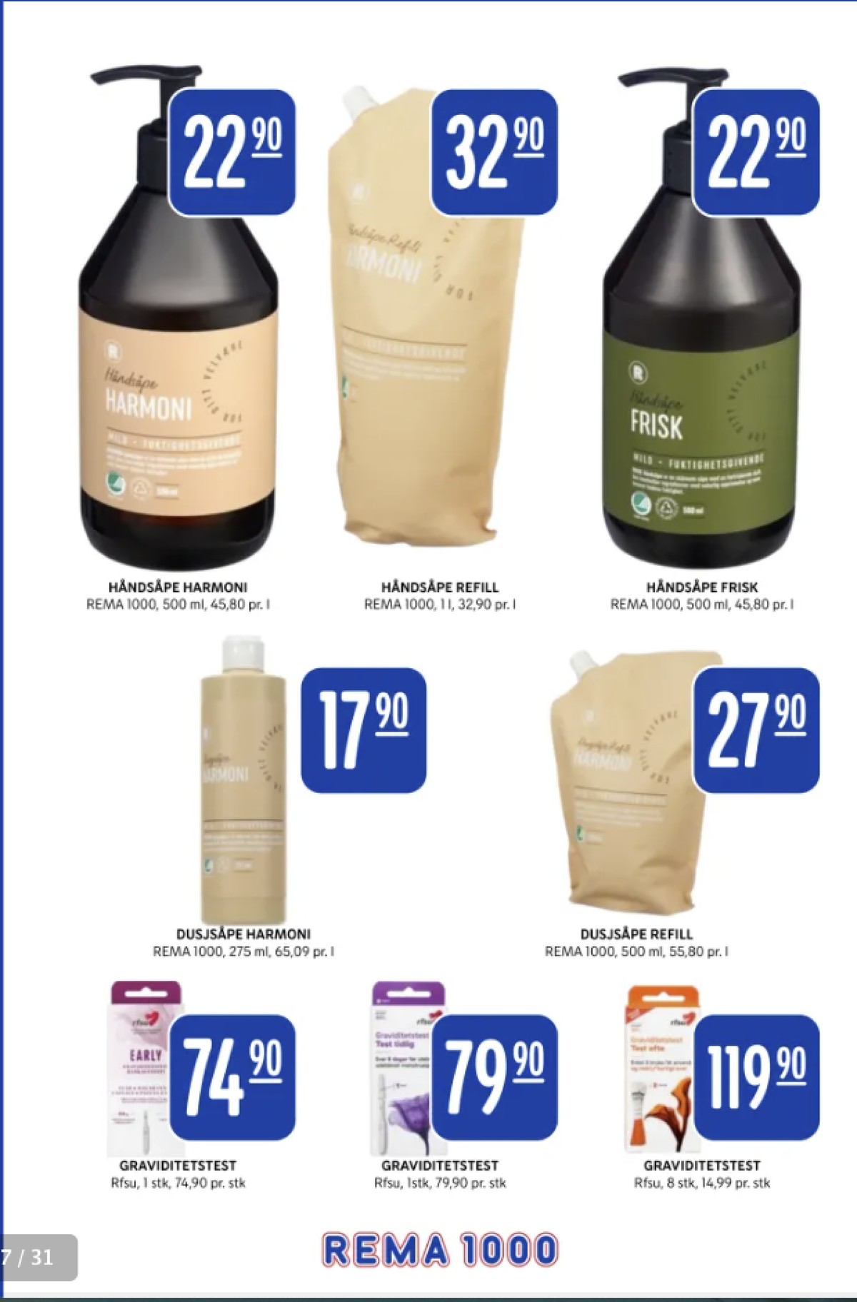 Se Rema 1000 kundeavis for uke 5 på Tilbudsuken.no. Se gode tilbud på mange varer, f.eks. flytende håndsåpe rema 1000 eller flytende håndsåpe rema 1000. Les kundeavisen her! Side 27