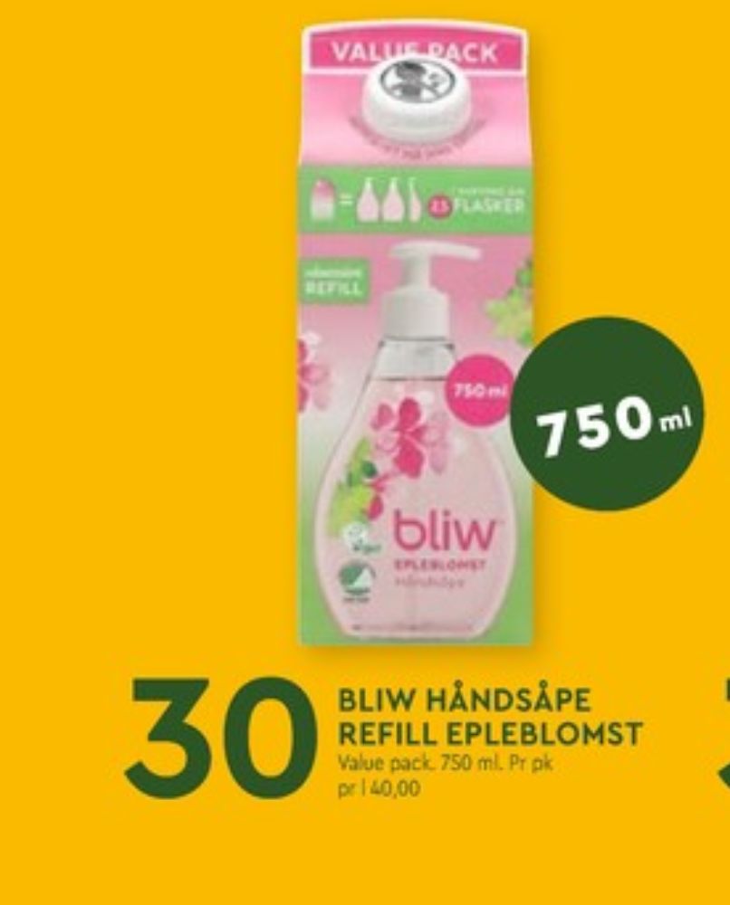 Bliw, Flytende håndsåpe