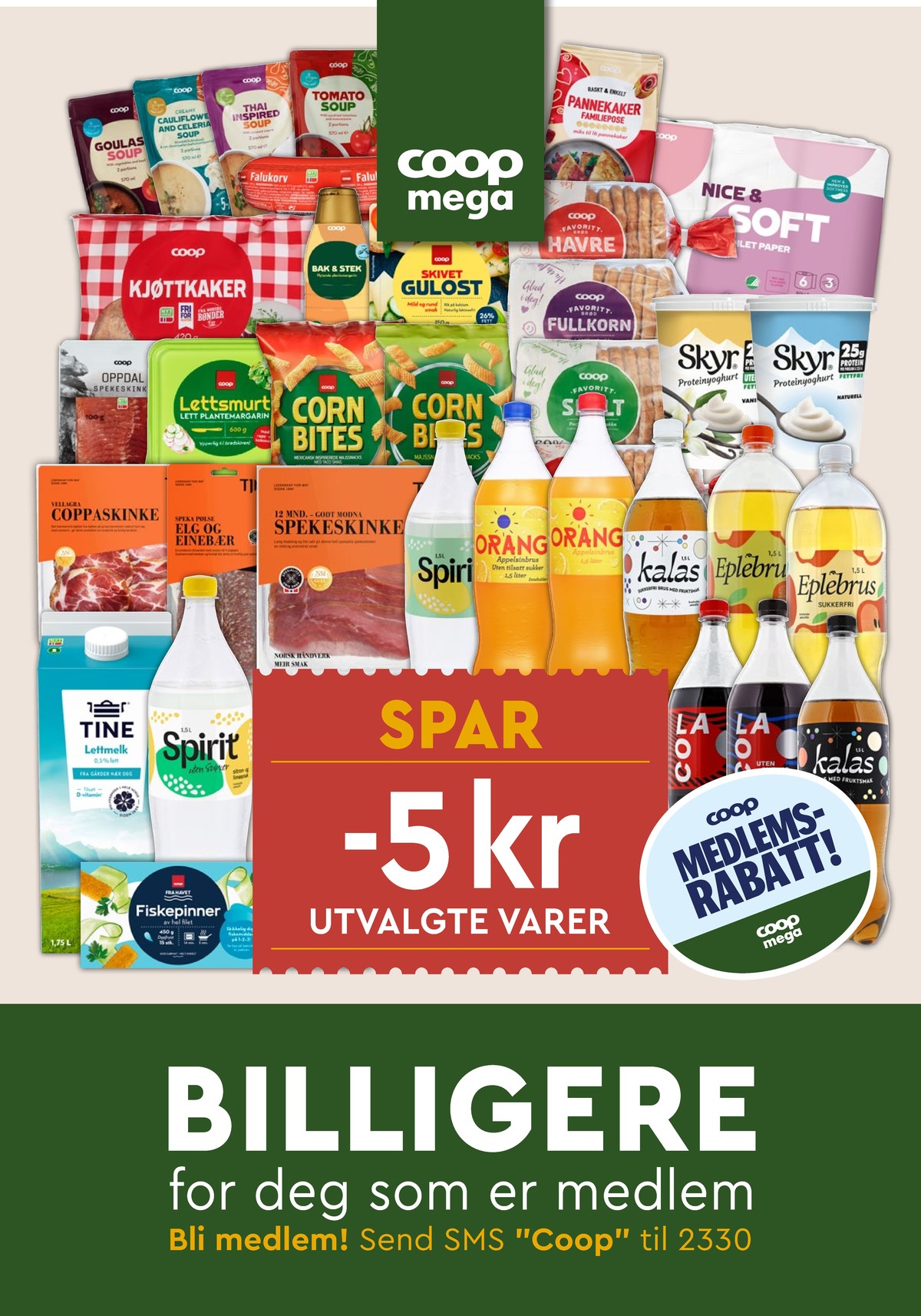 Se Coop Mega kundeavis for uge 6 på Tilbudsuken.no. Se gode tilbud på mange varer. Les kundeavisen her! Side 15