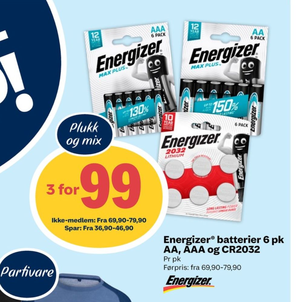 Energizer, Batterier