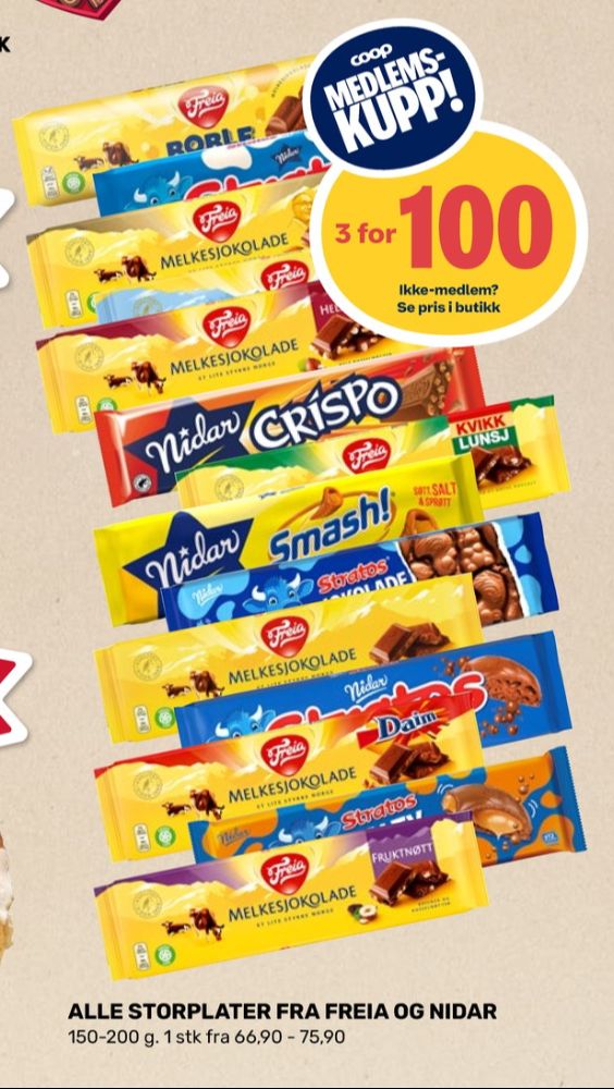 Freia Firkløver, Sjokoladeplate